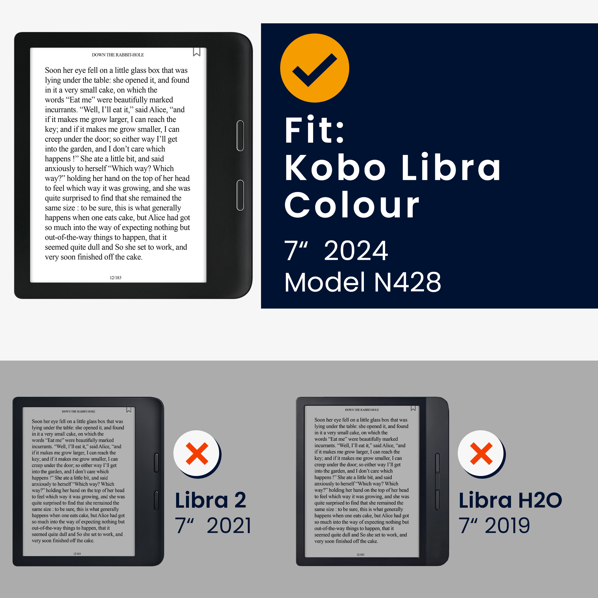Obal pro Kobo Libra Colour kwmobile se stojánkem tenké z eko kůže - černá