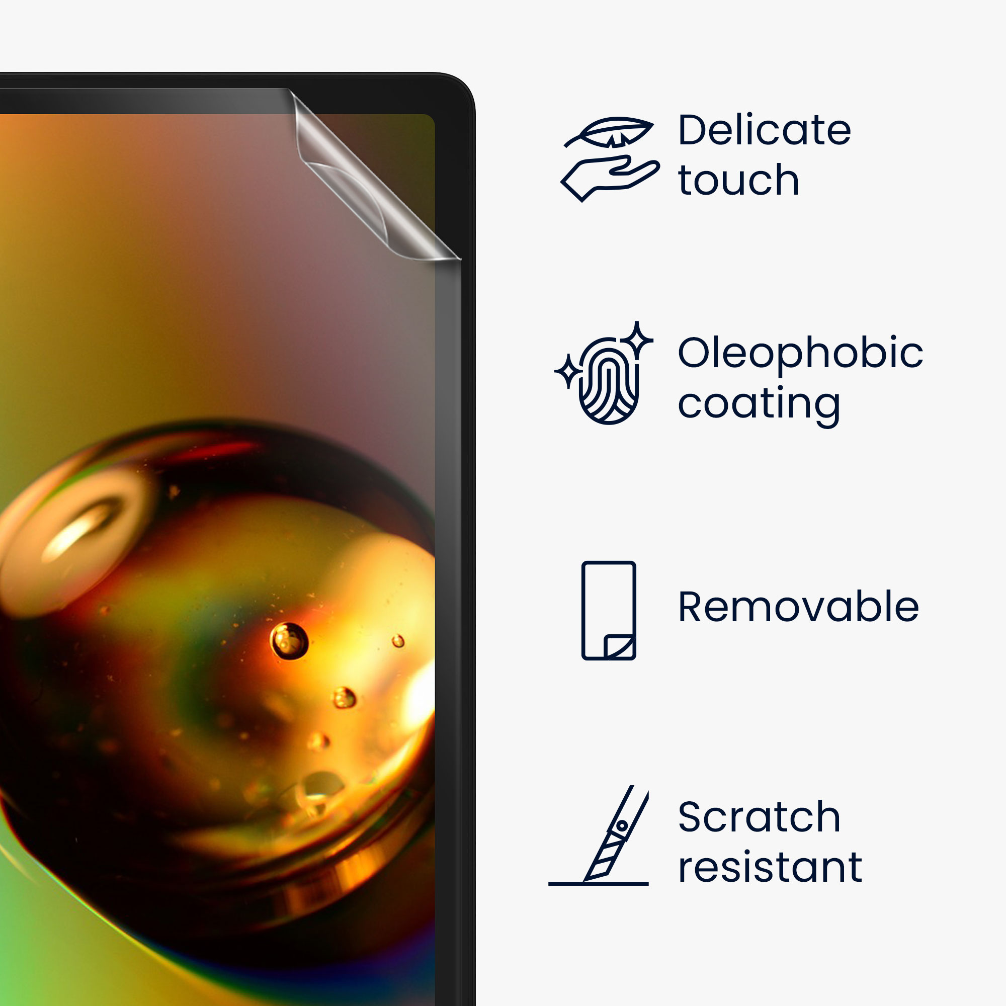 2x Matná ochranná fólie na tablet Galaxy Tab A9+ kwmobile matná
