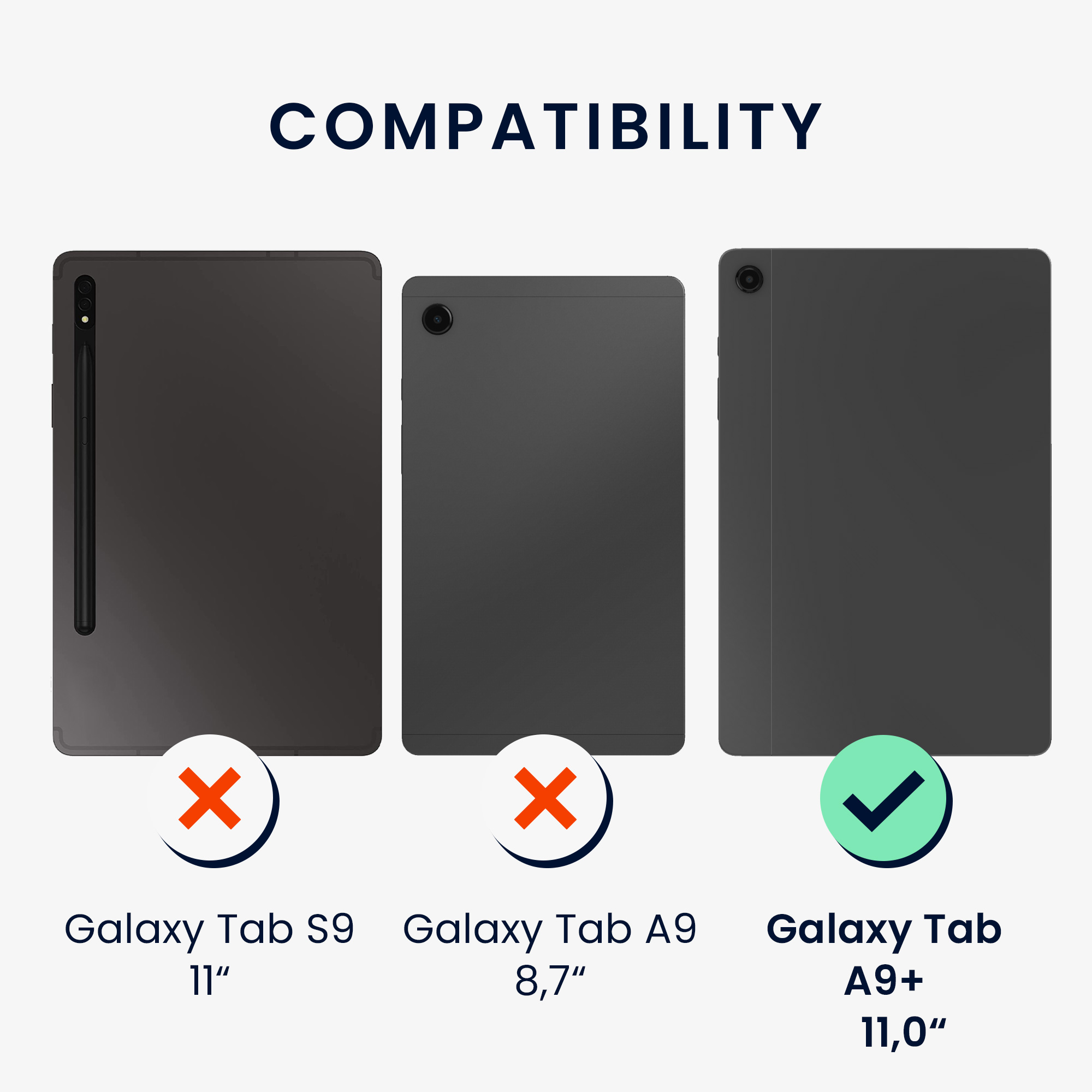Zadní obal na tablet Galaxy Tab A9+ kwmobile transparentní