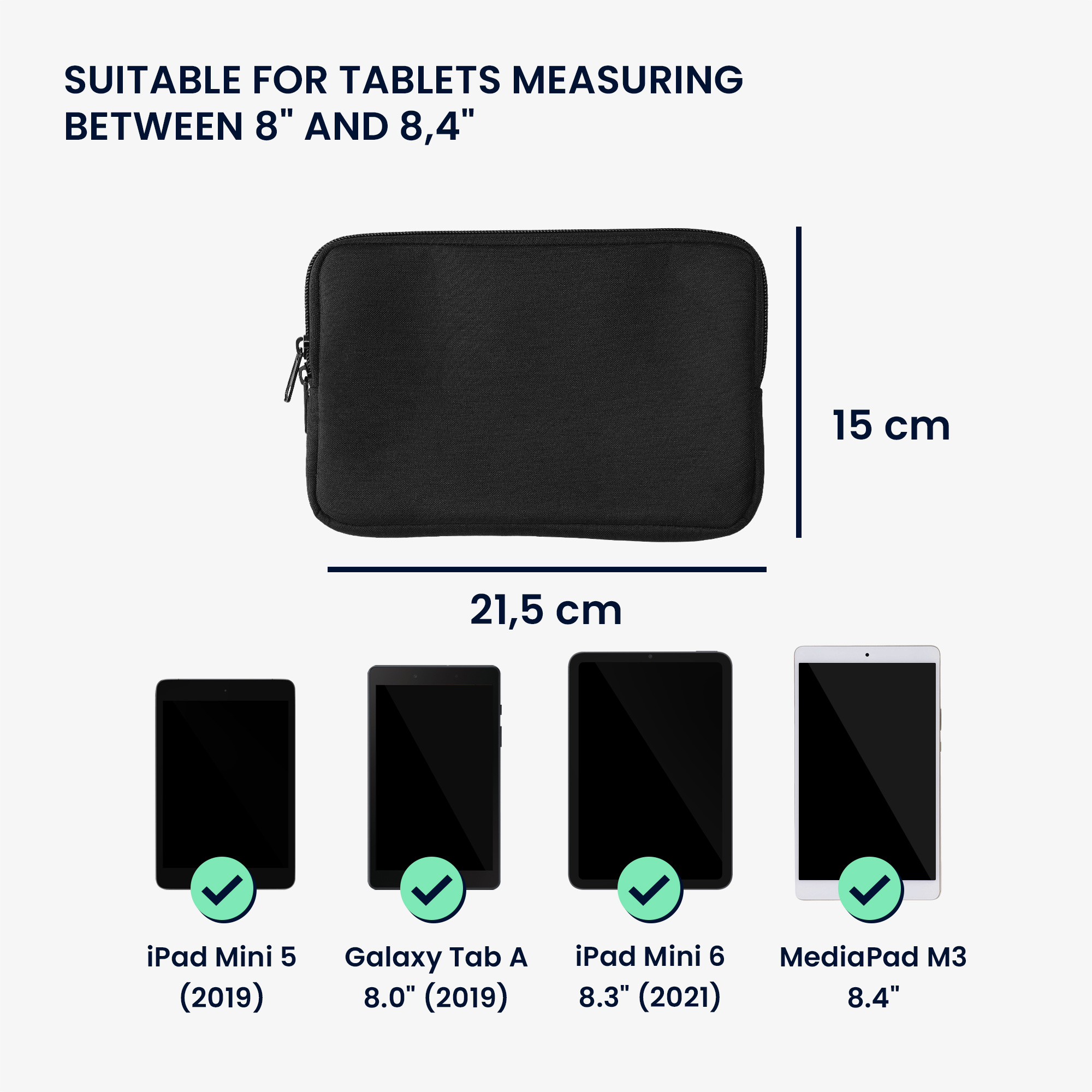 Látkové pouzdro tablet kwmobile universální černá
