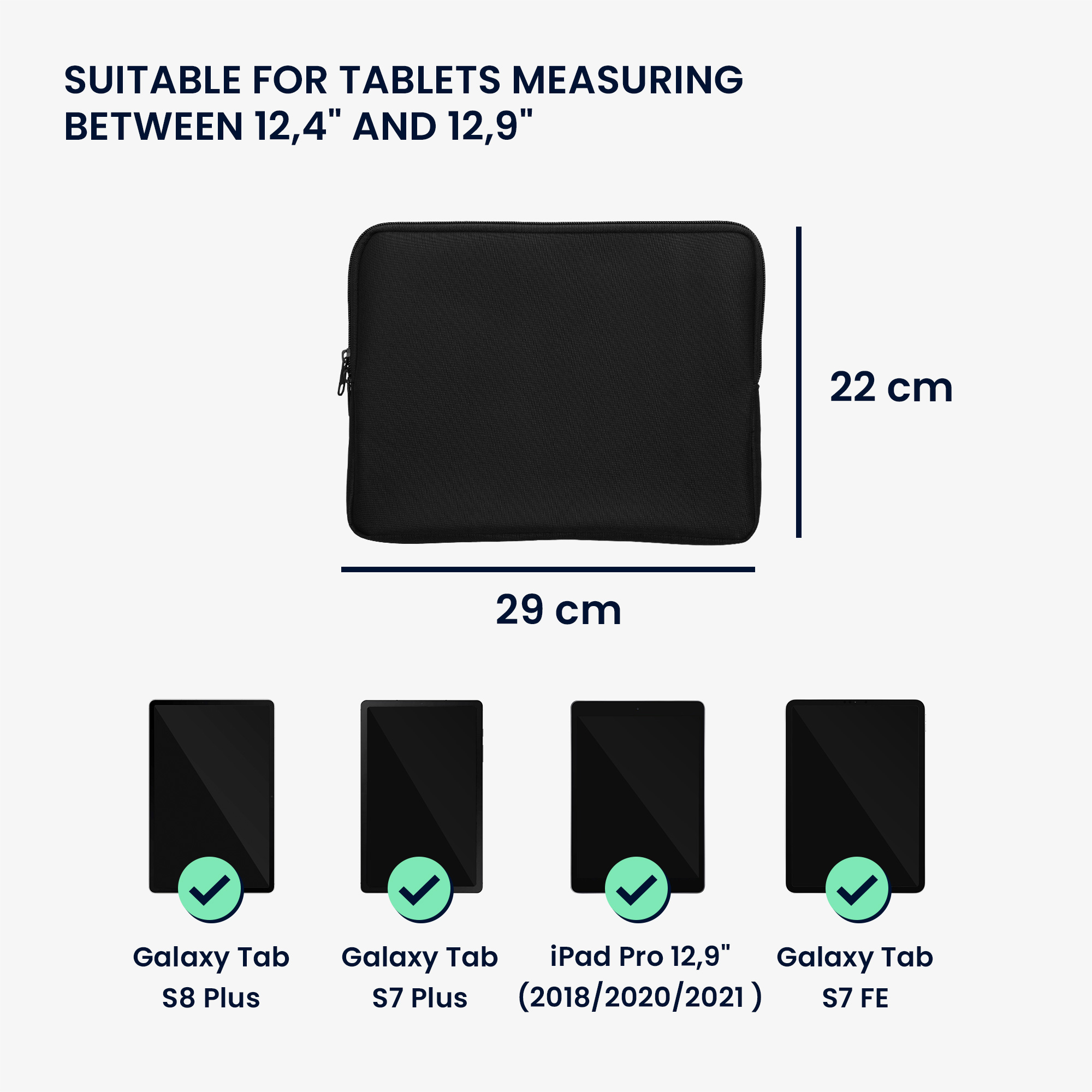 Pouzdro na tablet kwmobile Fabric Tablet Sleeve černá