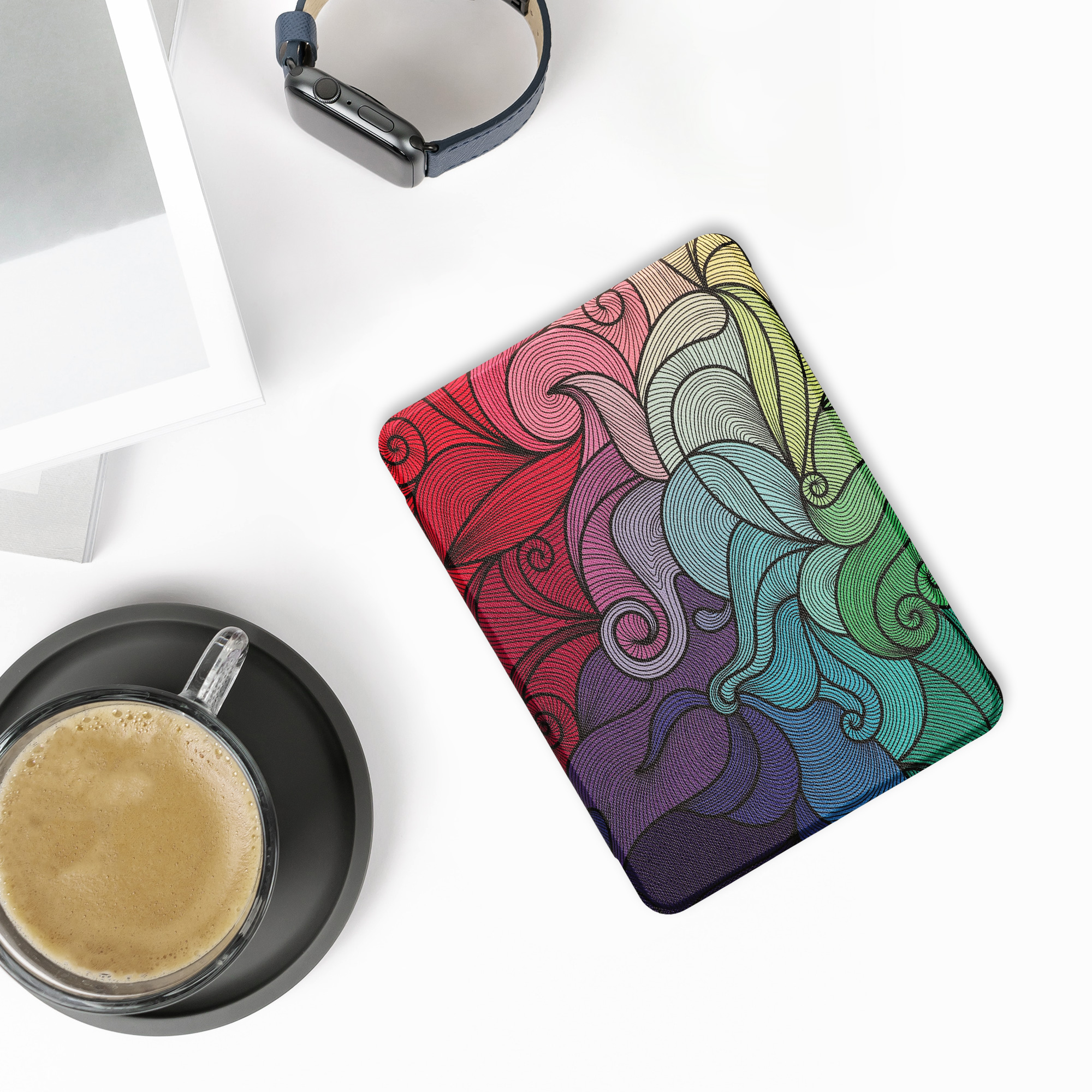 Pouzdro na čtečku kwmobile Kindle Paperwhite 2024 / Colorsoft - multicolor - tmavě růžová / modrá / zelená