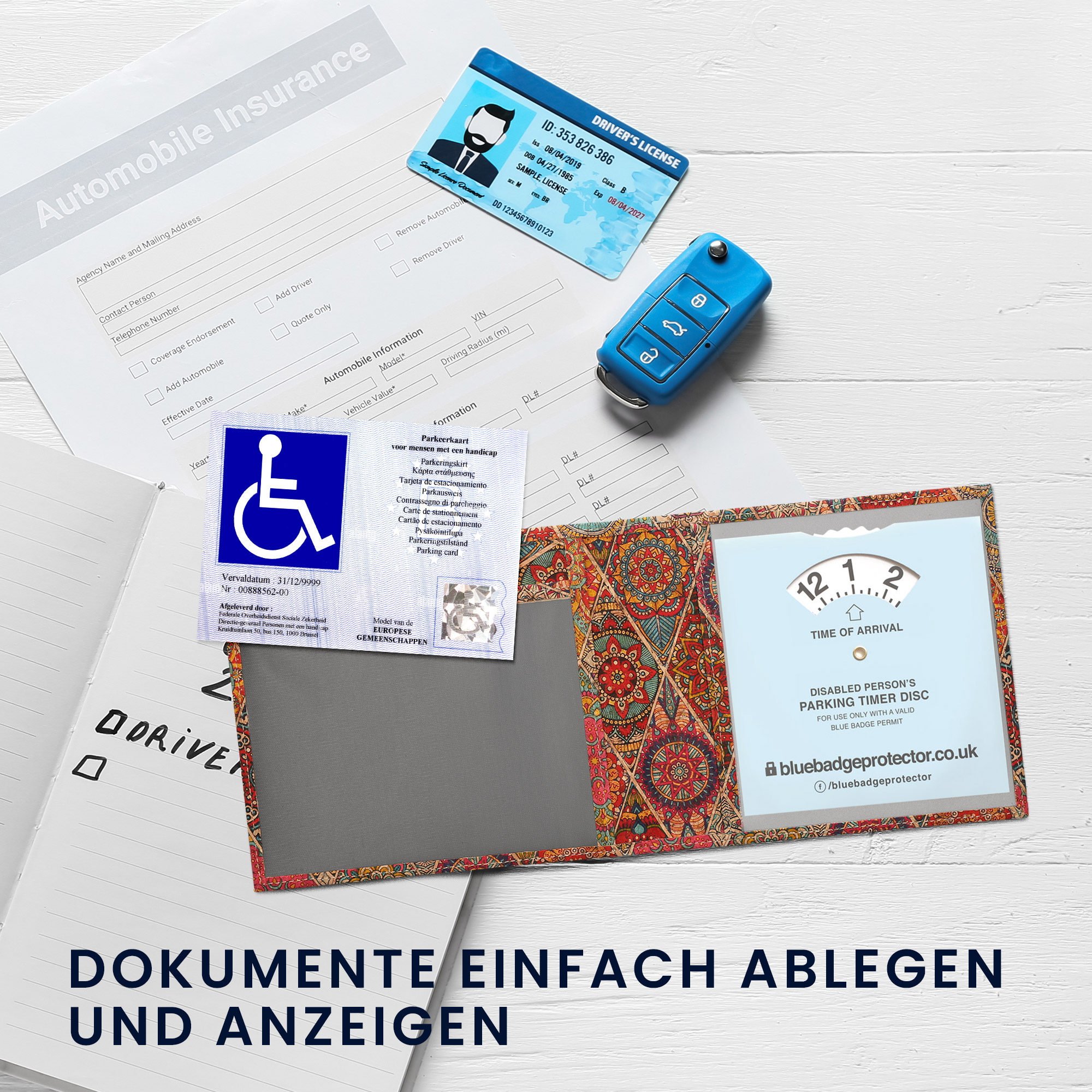 Pouzdro na průkaz Severely Handicapped Pass (German) kwmobile - fractions