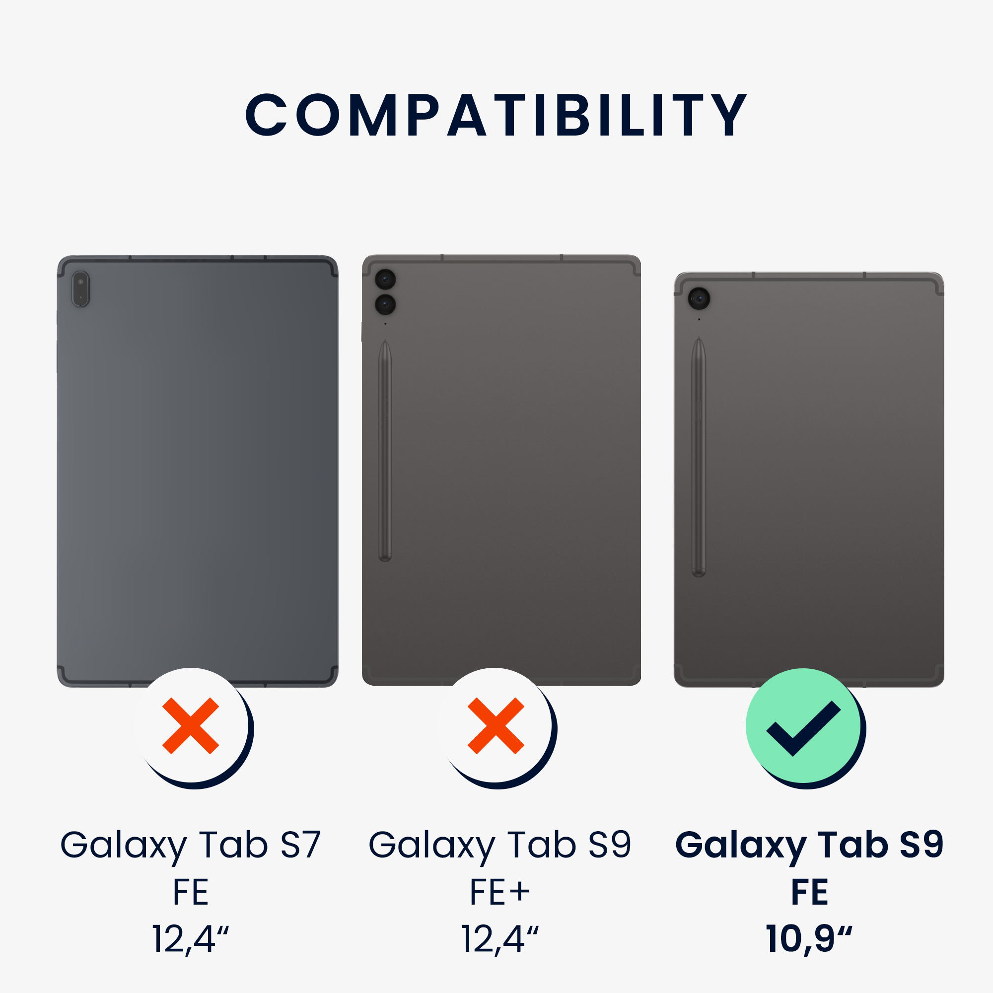 Zadní obal na tablet Galaxy Tab S9 FE kwmobile transparentní