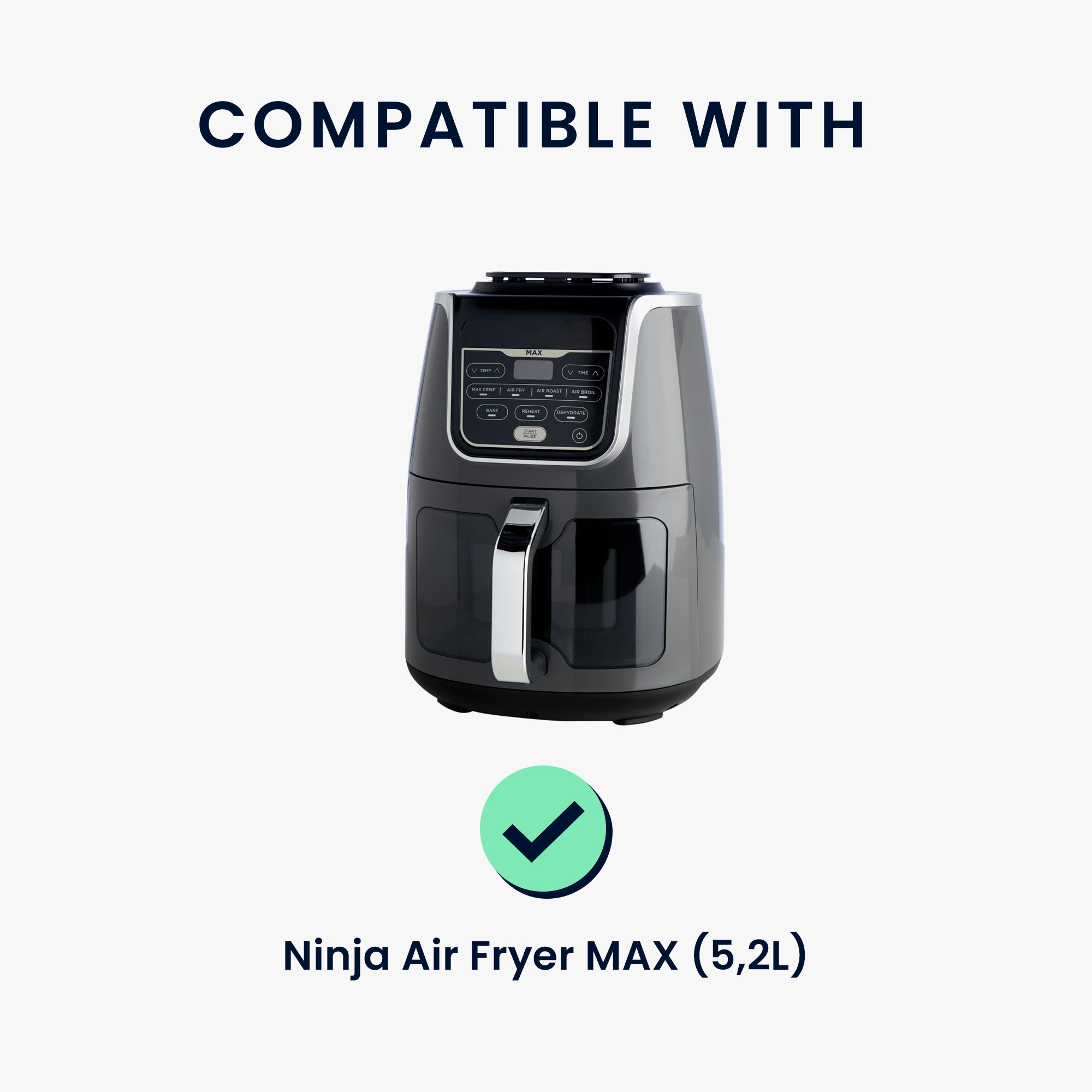 Kwmobile Obal na spotřebič Ninja Air Fryer MAX (5,2L) bílá / černá