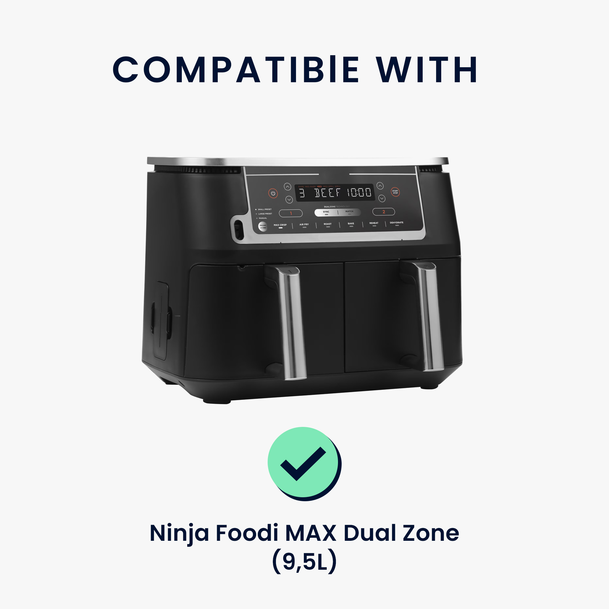 Kwmobile Obal na spotřebič Ninja Foodi MAX Dual Zone (9,5L) tmavě šedá