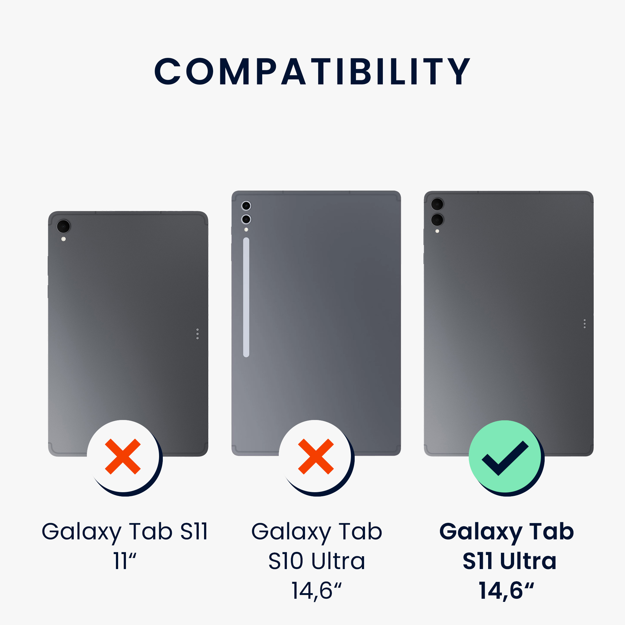 Zadní obal na tablet Galaxy Tab S11 Ultra kwmobile transparentní
