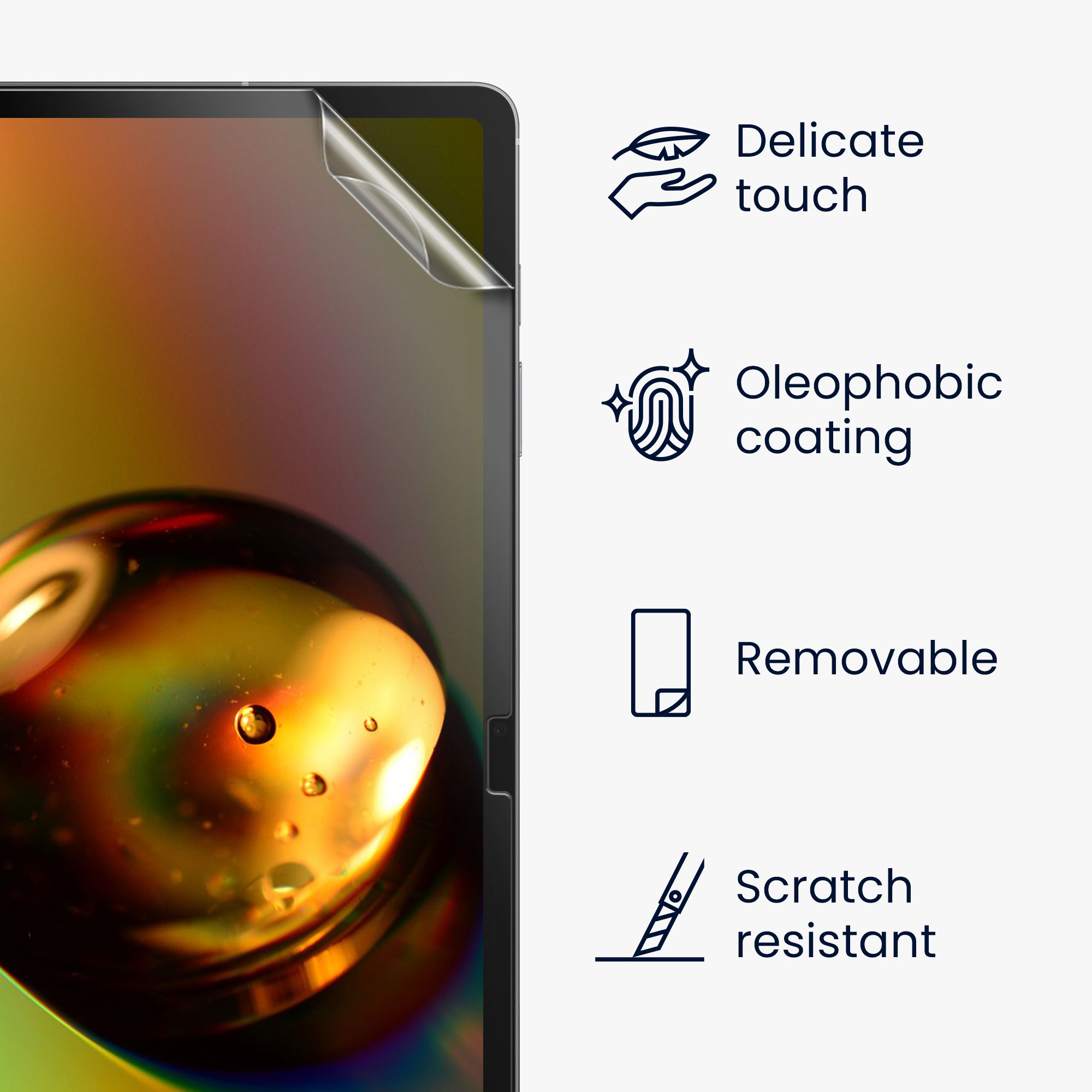 Ochranné fólie na displej pro Samsung Galaxy Tab S10 FE / S10 Lite / S9 FE / S9 kwmobile - sada 2 fólií odolných proti otiskům prstů