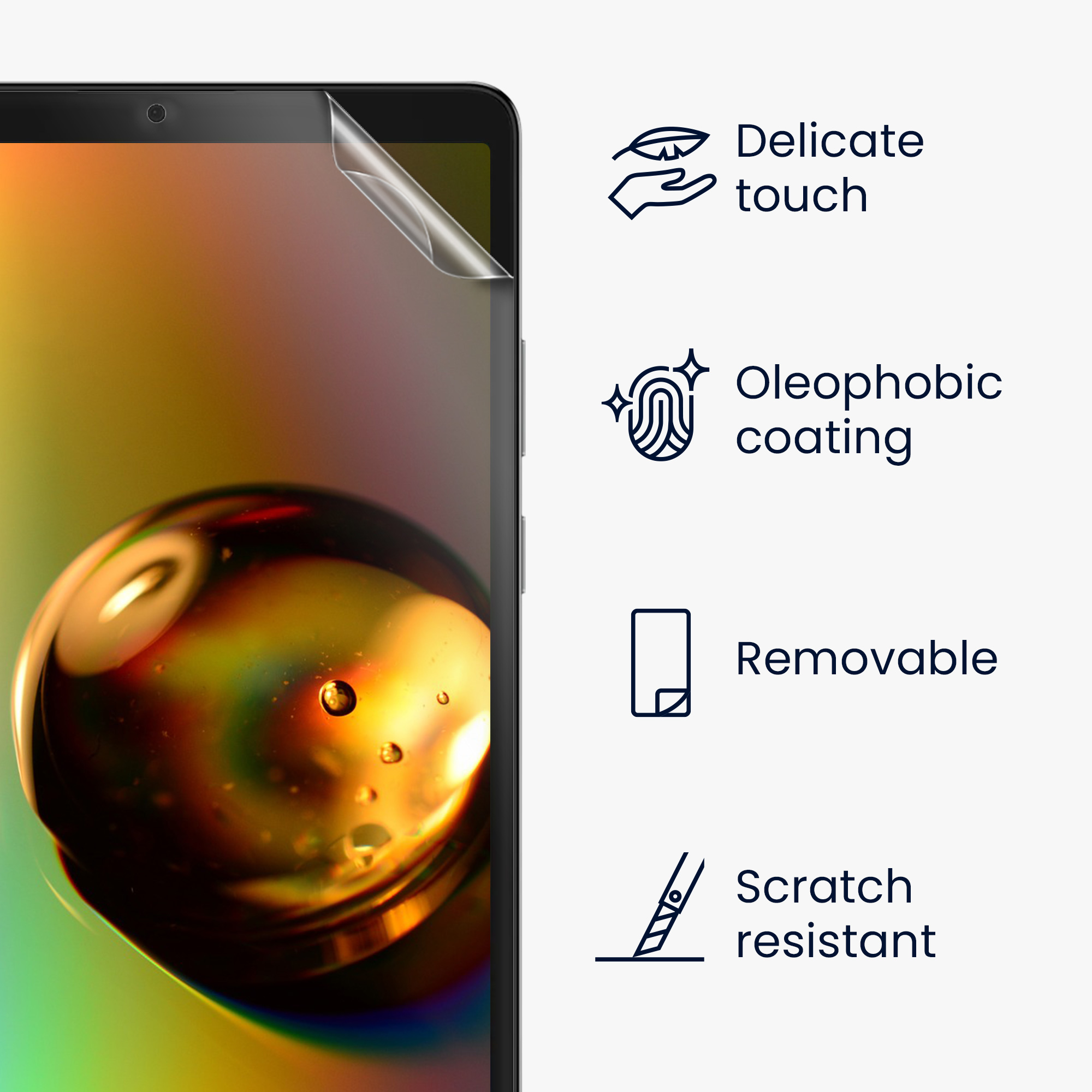 Ochranné fólie na displej pro Samsung Galaxy Tab A11 kwmobile - sada 2 matných antireflexních fólií