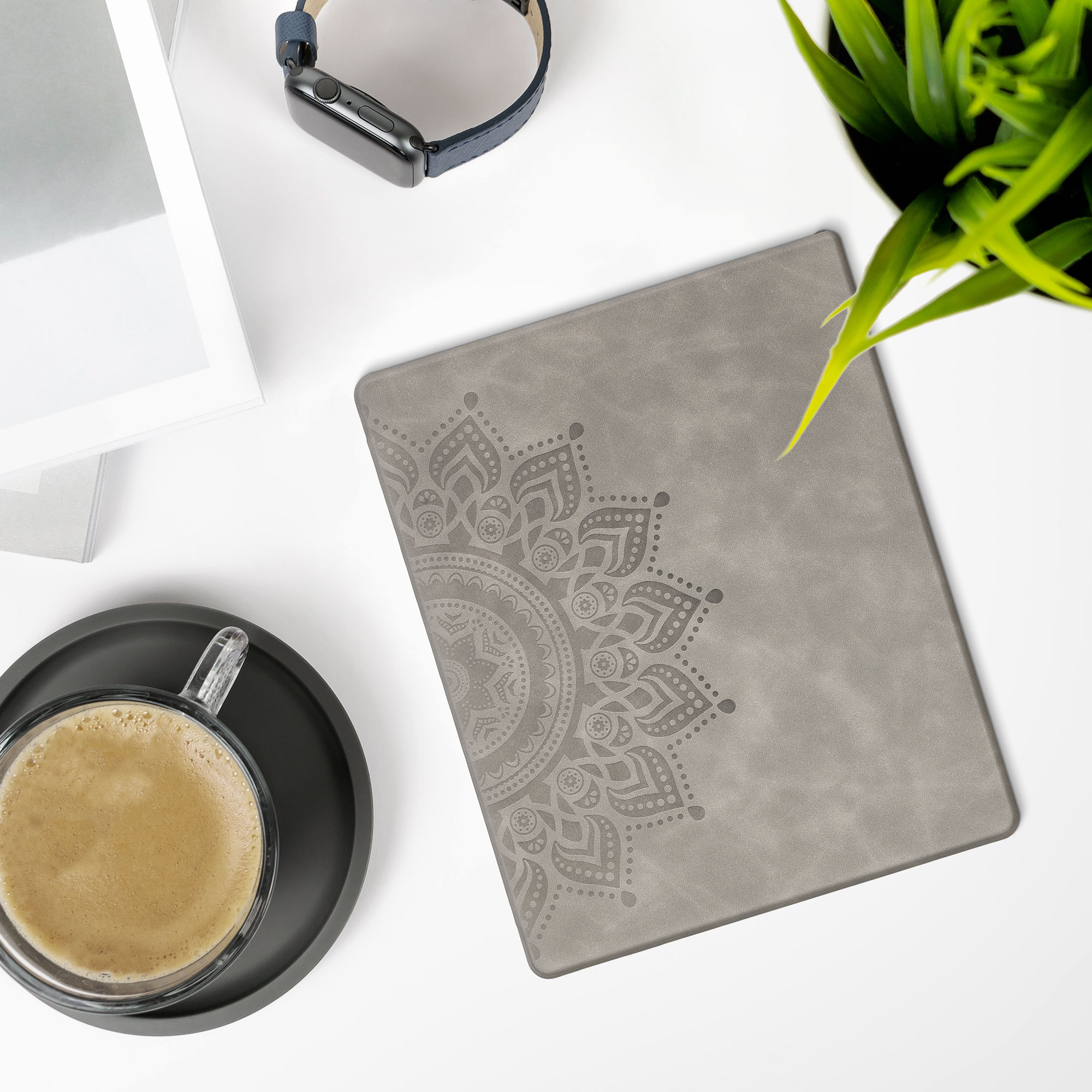 Obal pro Amazon Kindle Scribe 11" (2025) kwmobile - motiv vycházející slunce s šedá