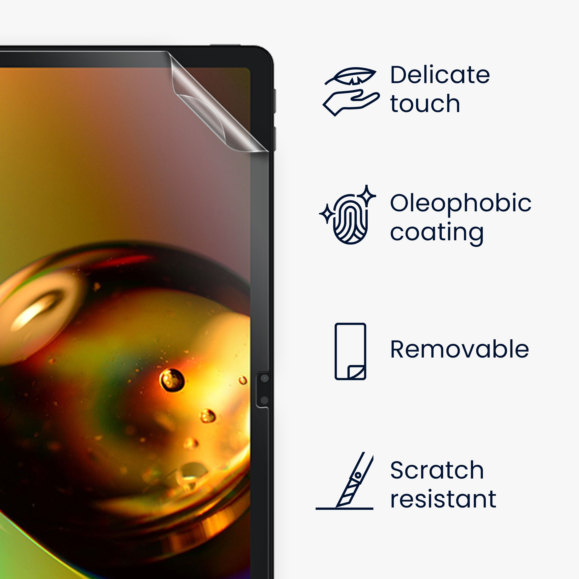 Ochranné fólie na displej pro Lenovo Tab K11 (Gen) 2 / Idea Tab kwmobile - sada 2 fólií odolných proti otiskům prstů