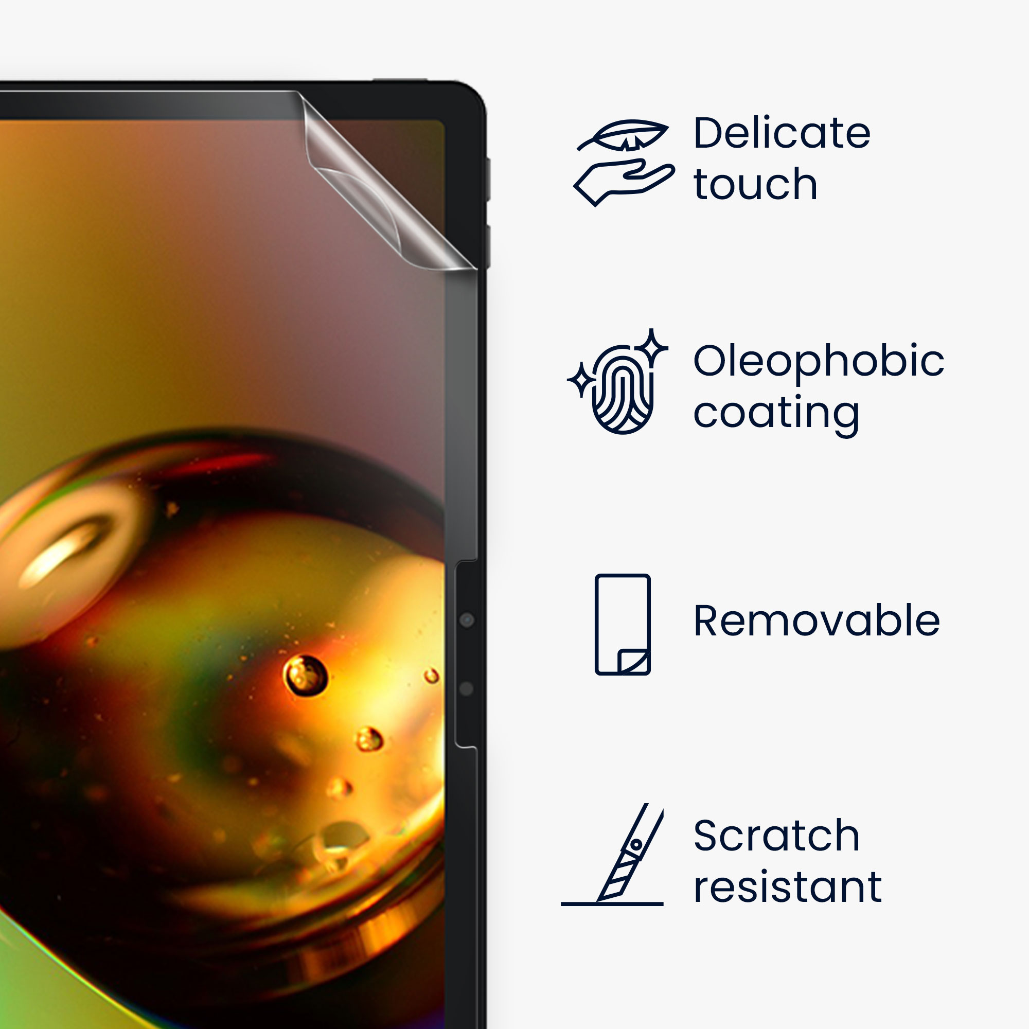 Ochranné fólie na displej pro Lenovo Yoga Tab kwmobile - sada 2 fólií odolných proti otiskům prstů