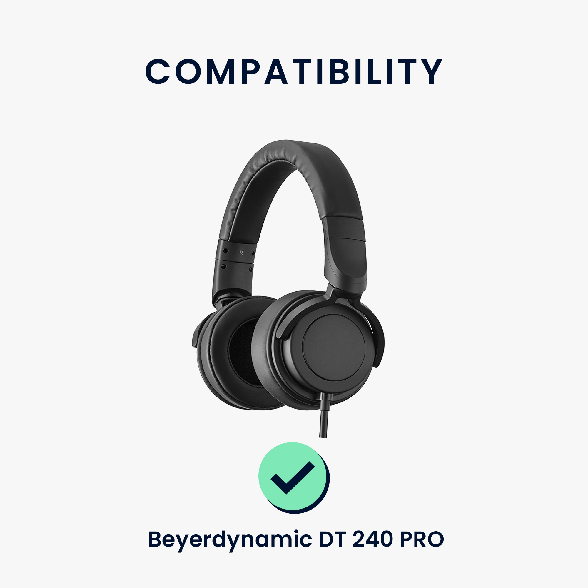 Náhradní náušníky Beyerdynamic DT 240 PRO kwmobile 2 ks černý