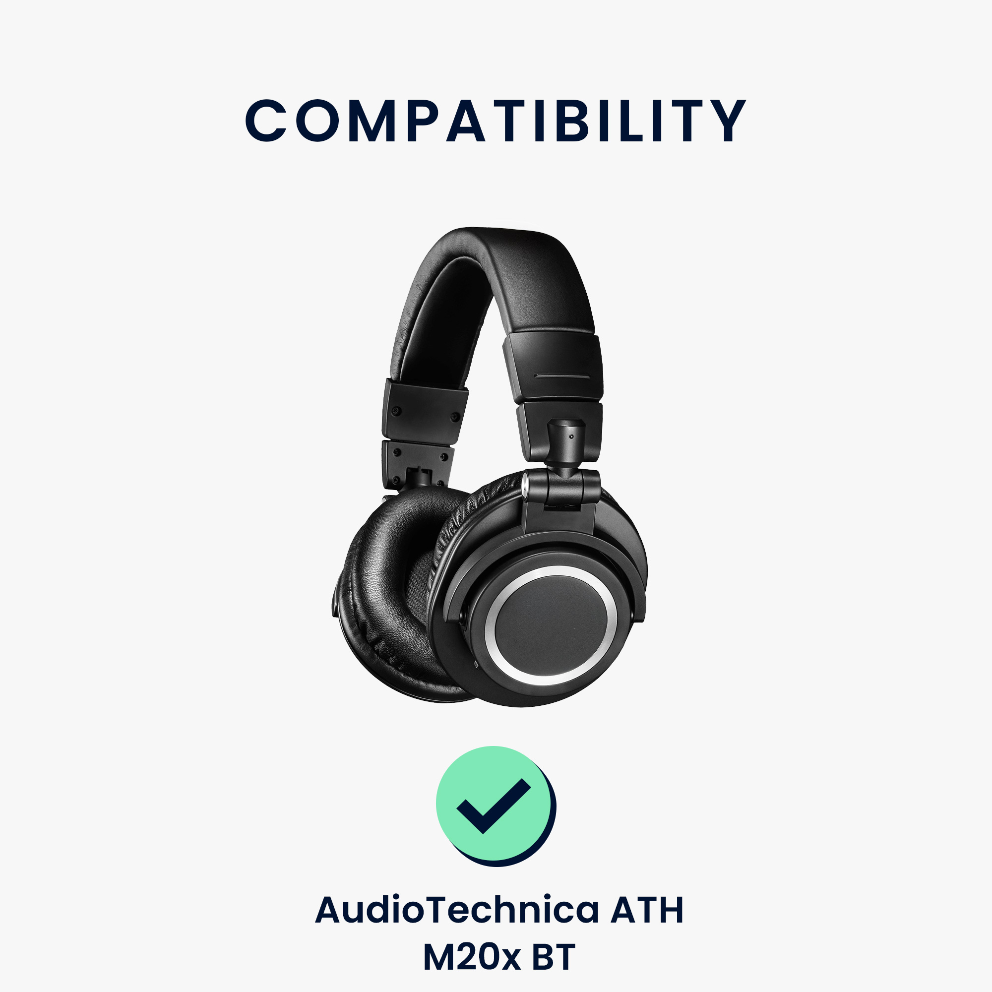 Náhradní náušníky pro AudioTechnica ATH M20x BT kwmobile - černá 