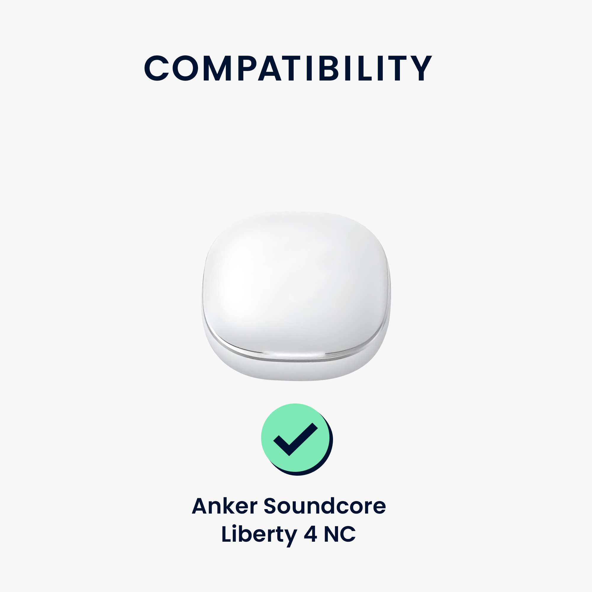 Obal pro Anker Soundcore Liberty 4 NC kwmobile s karabinou silikonové - tmavě modrá