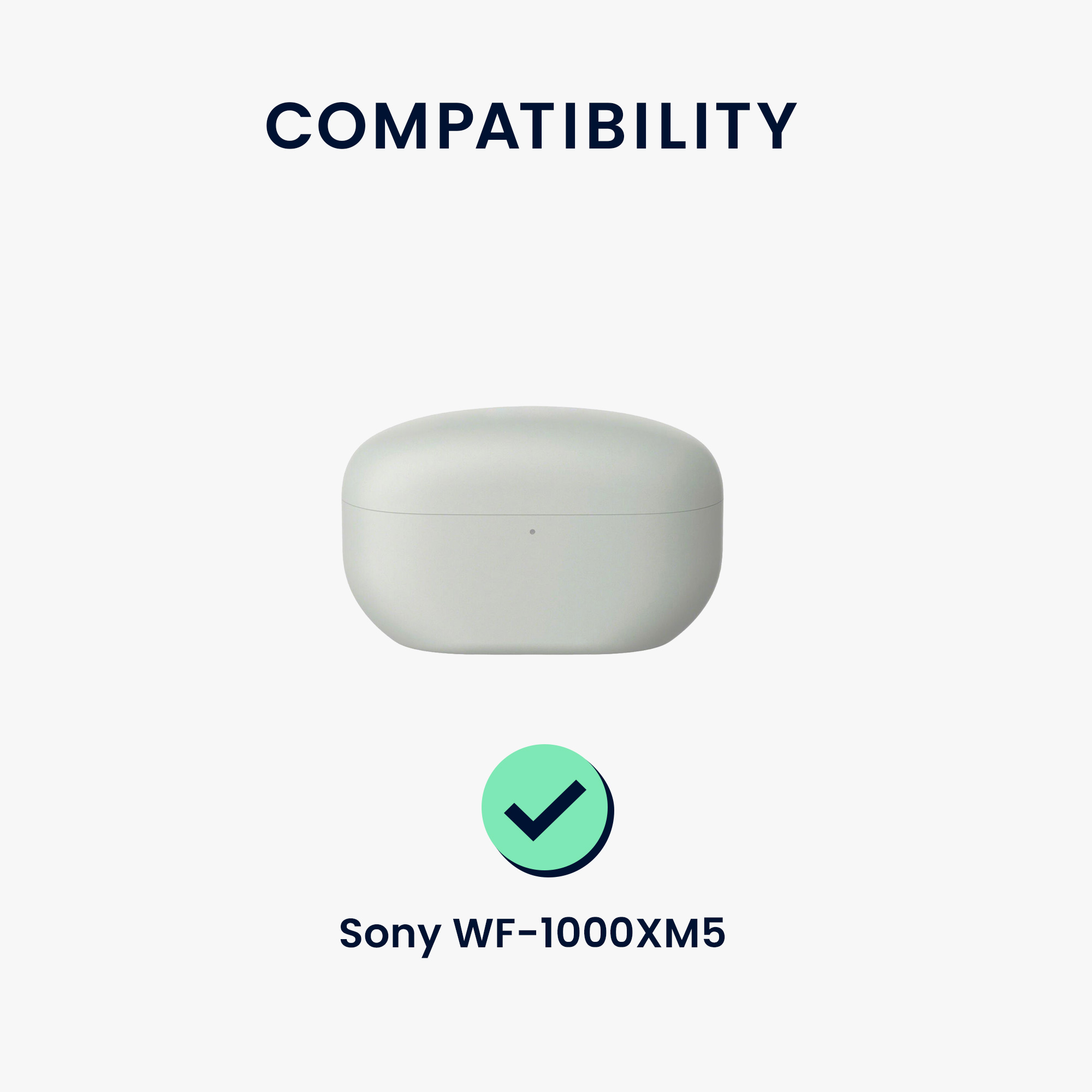 Obal pro Sony WF-1000XM5 kwmobile s karabinou silikonové - tmavě zelená