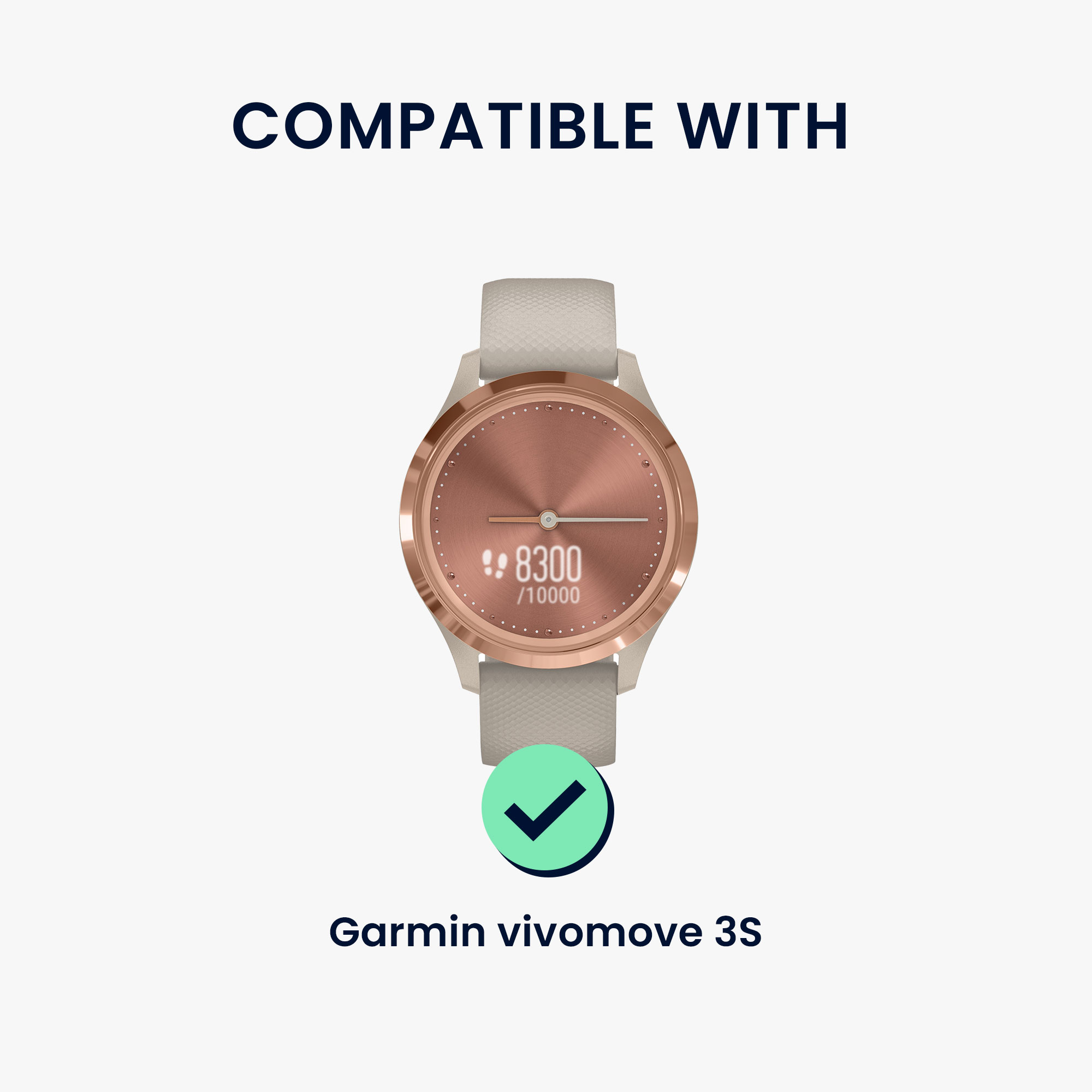Řemínek kwmobile pro Garmin vivomove 3S / vivoactive 4S Watch - bílá