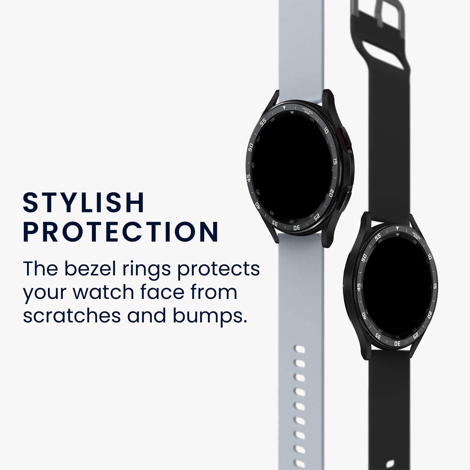 Ochranný rámeček na hodinky Galaxy Watch 6 Classic 47mm kwmobile černý/bílý