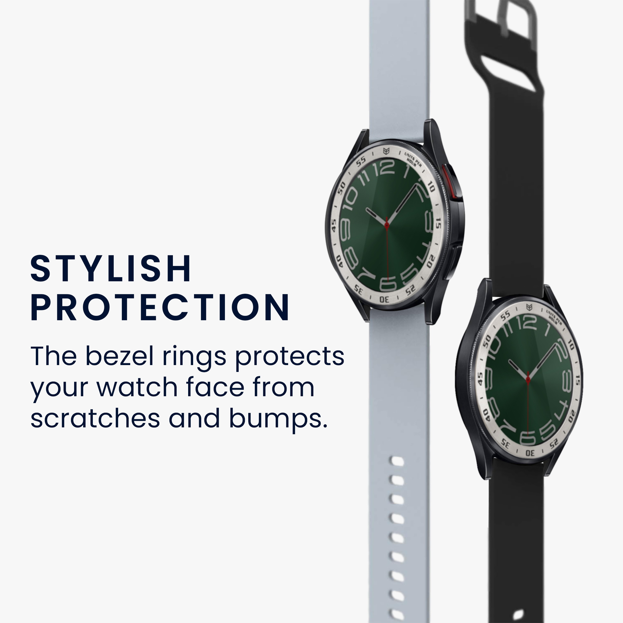 Ochranný rámeček na hodinky Galaxy Watch 6 Classic 47mm kwmobile stříbrný/černý