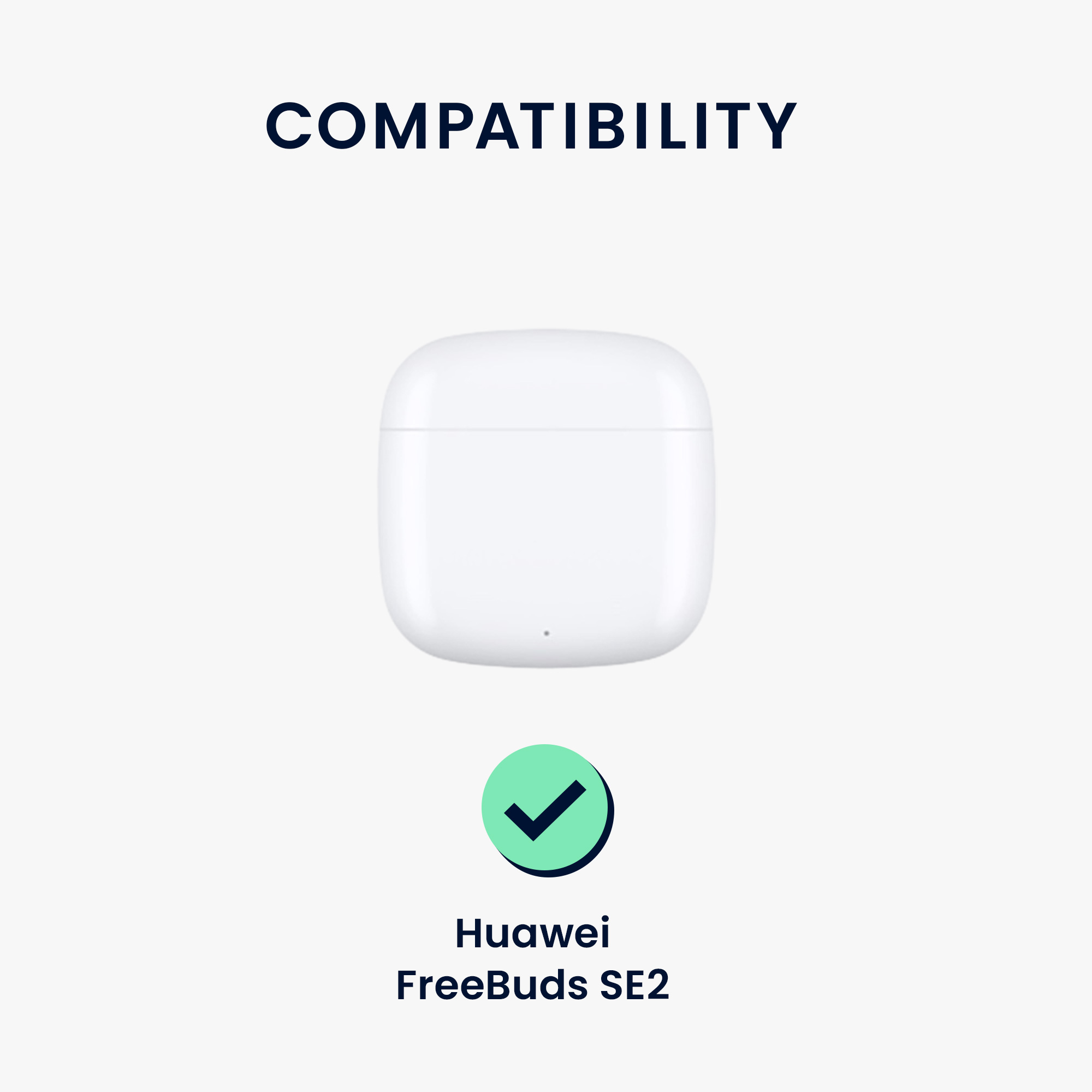 Obal pro Huawei FreeBuds SE2 / SE3 kwmobile s karabinou silikonové - bílá