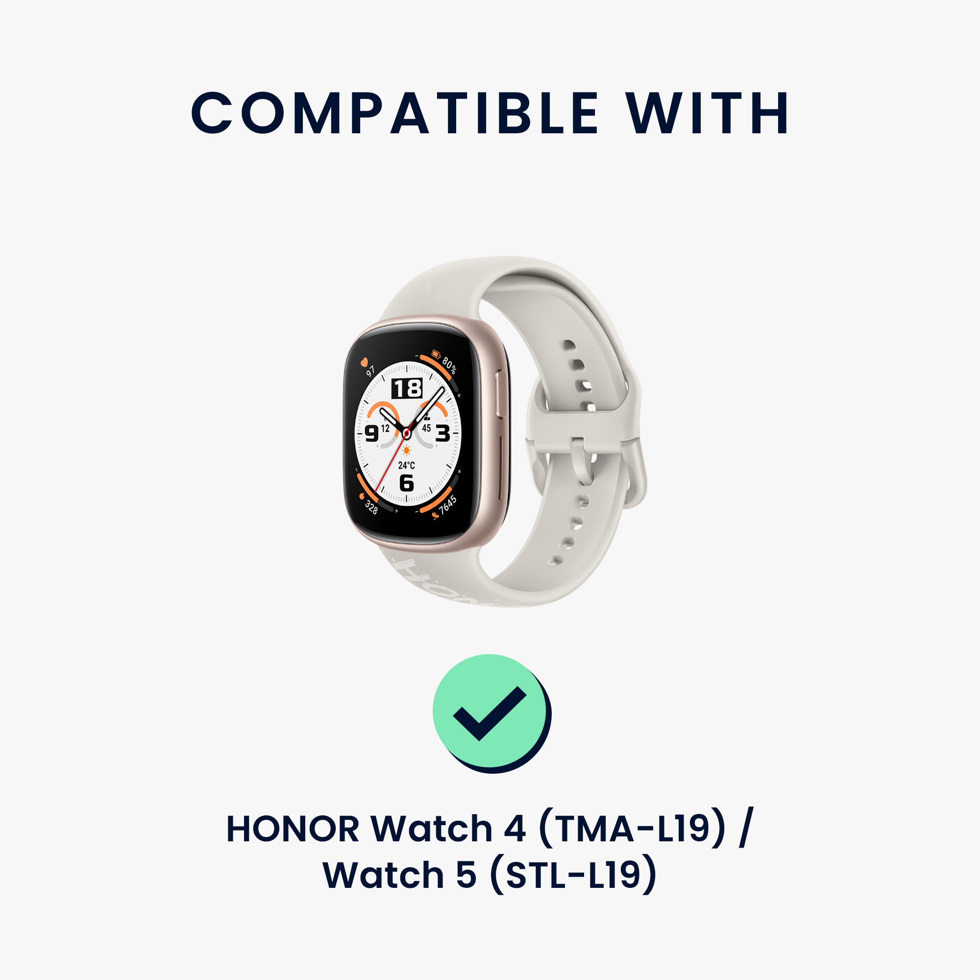 Nabíjecí kabel kwmobile pro HONOR Watch 4 (TMA-L19) / Watch 5 (STL-L19) - černá