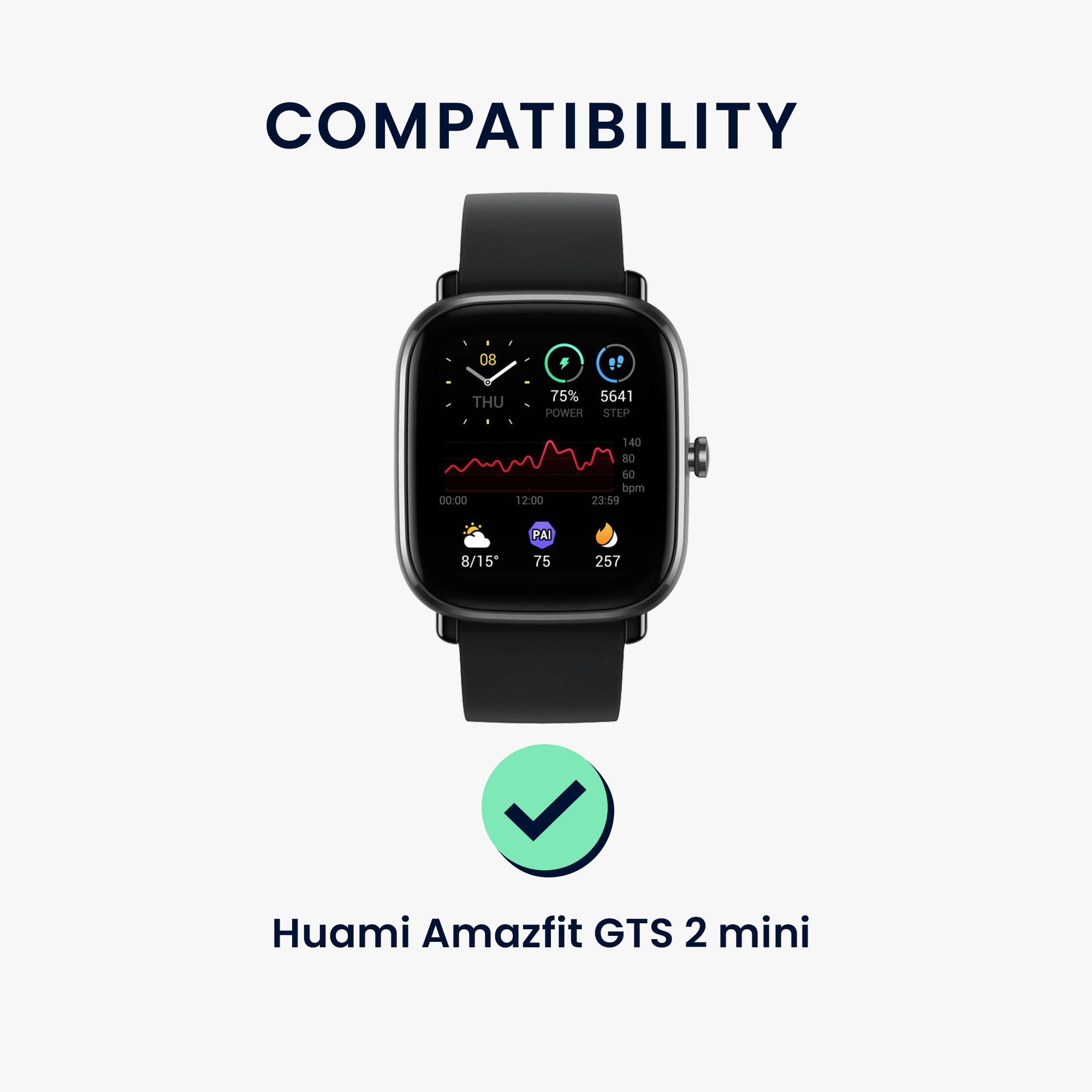 Sada 2 Ochranná fólie pro Huami Amazfit GTS 2 Mini kwmobile