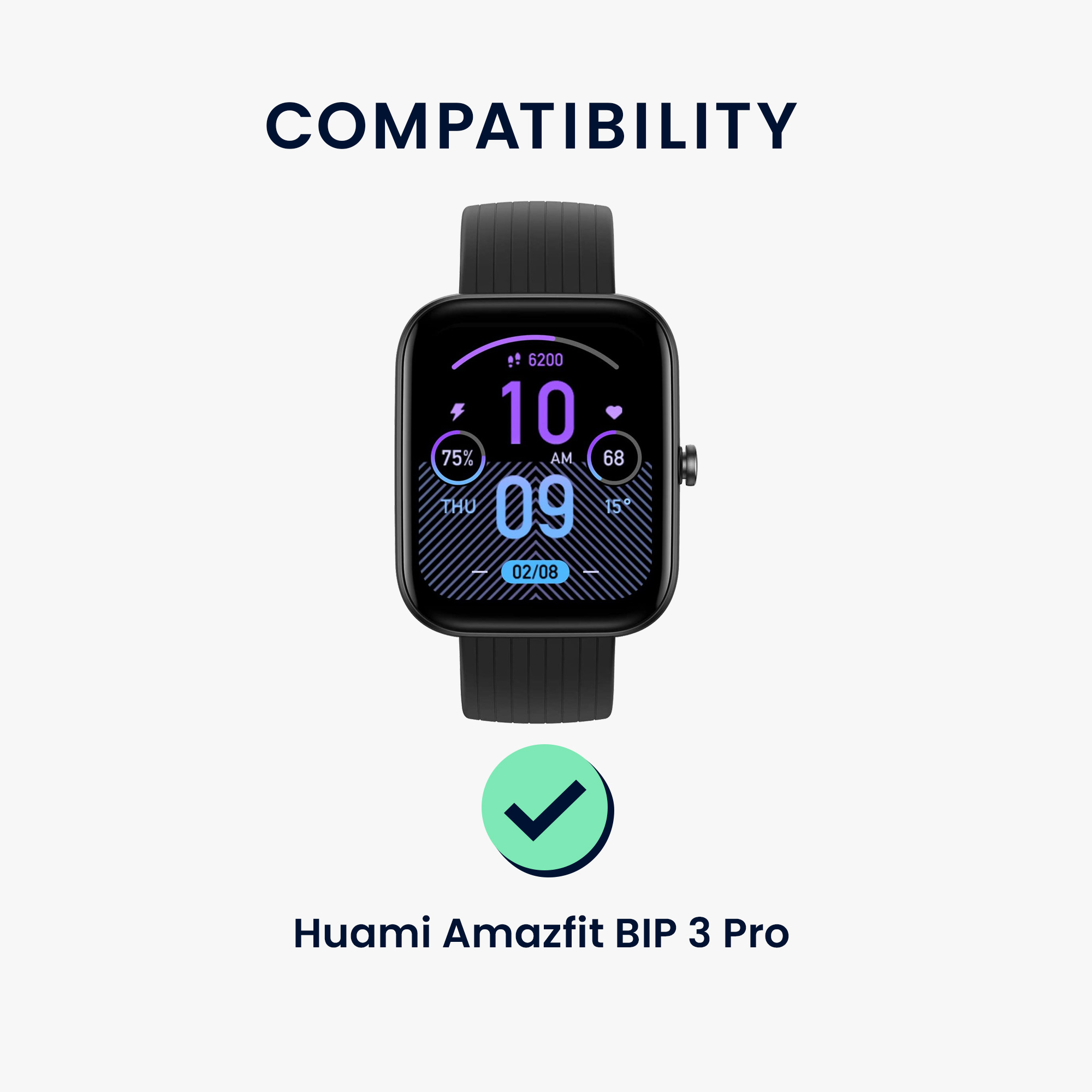 Sada 2 Ochranná fólie pro Huami Amazfit Bip 3 Pro kwmobile