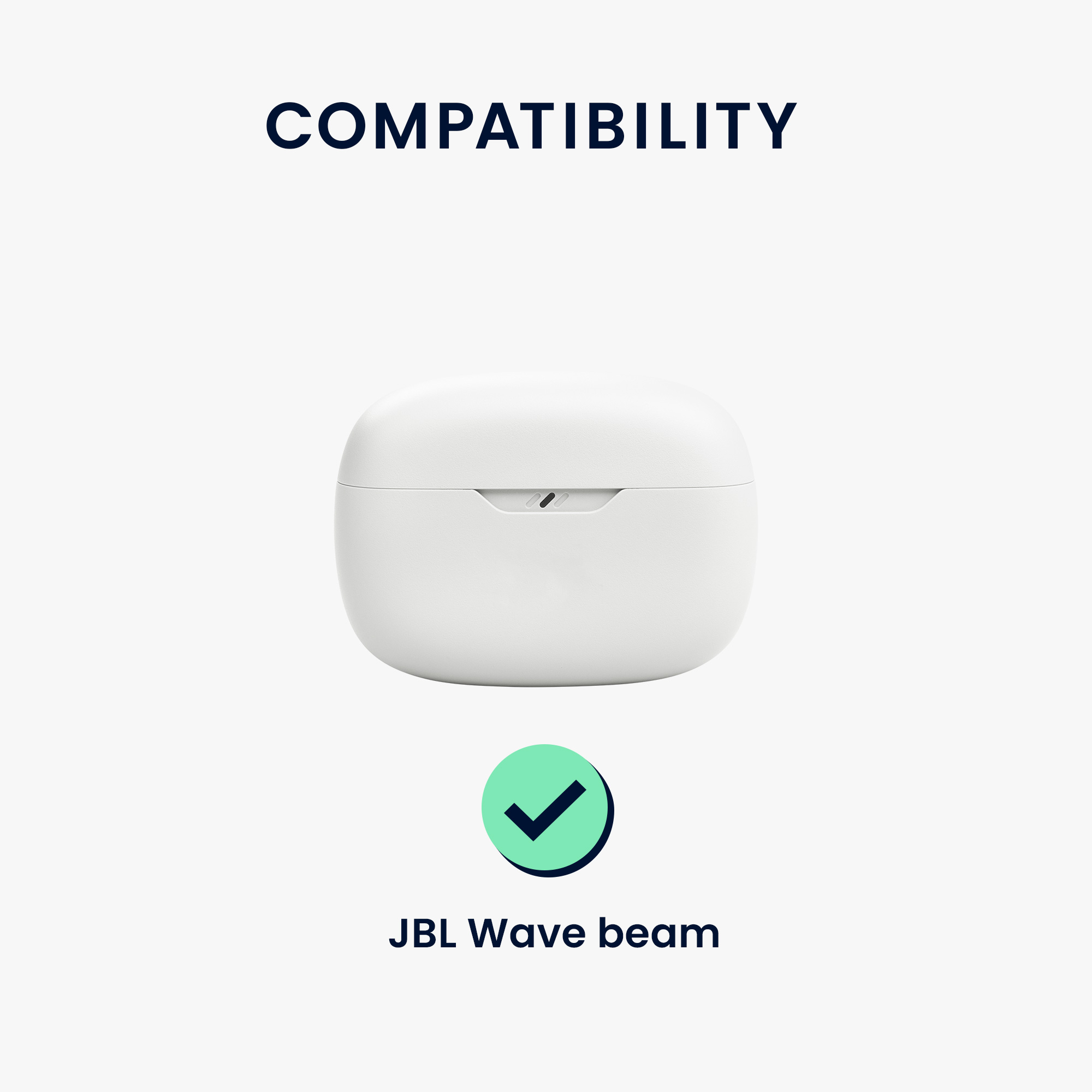 Obal pro JBL Wave Beam / Beam 2 / Wave 200TWS kwmobile s karabinou silikonové - tmavě modrá