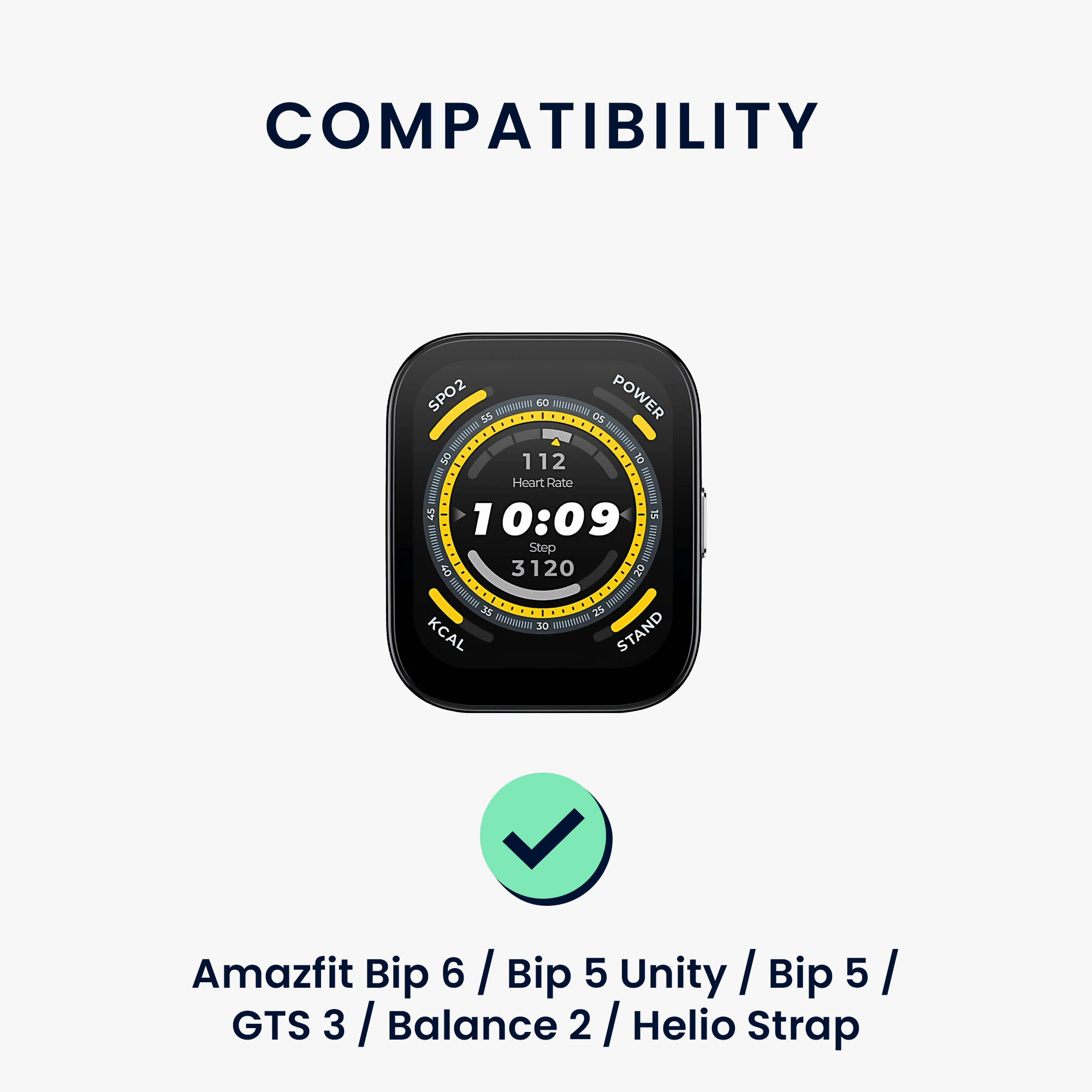 Řemínky pro 22mm Amazfit Bip 6 / Bip 5 Unity / Bip 5 / GTS 3 / Balance 2 / Helio kwmobile silikonové - tmavě modrá / šedá