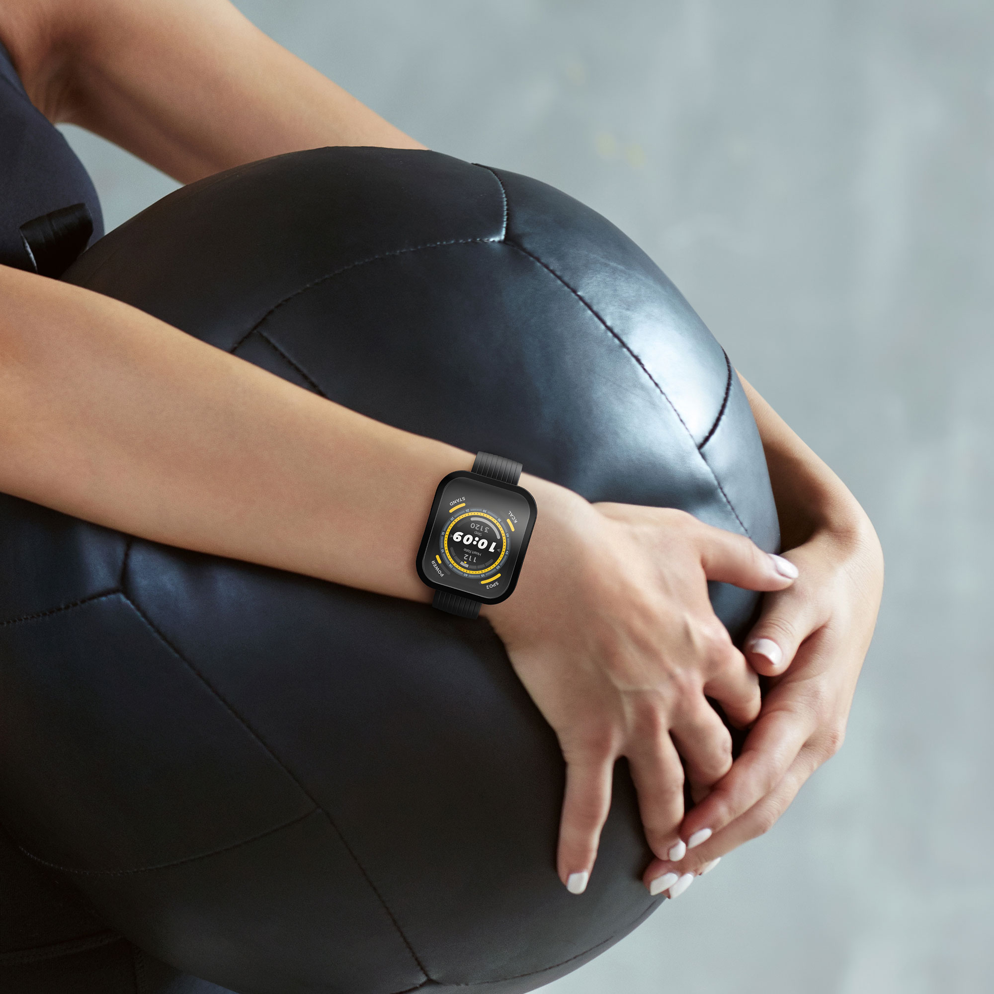 Sada 2 krytů s ochranou displeje pro Huami Amazfit Bip 5 kwmobile - černá a tmavě modrá 