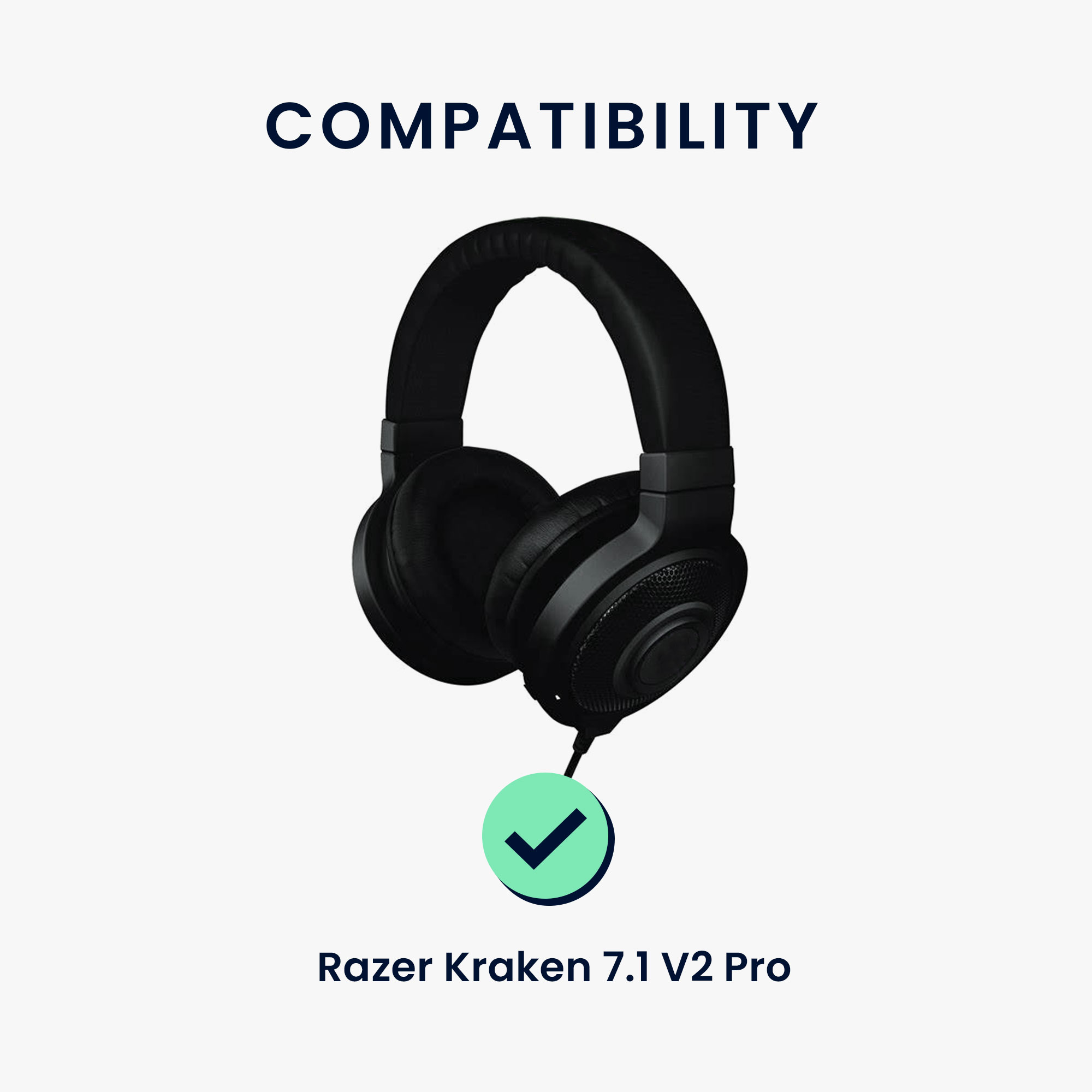 Návlek na sluchátka kwmobile Razer Kraken 7.1 V2 Pro - černá