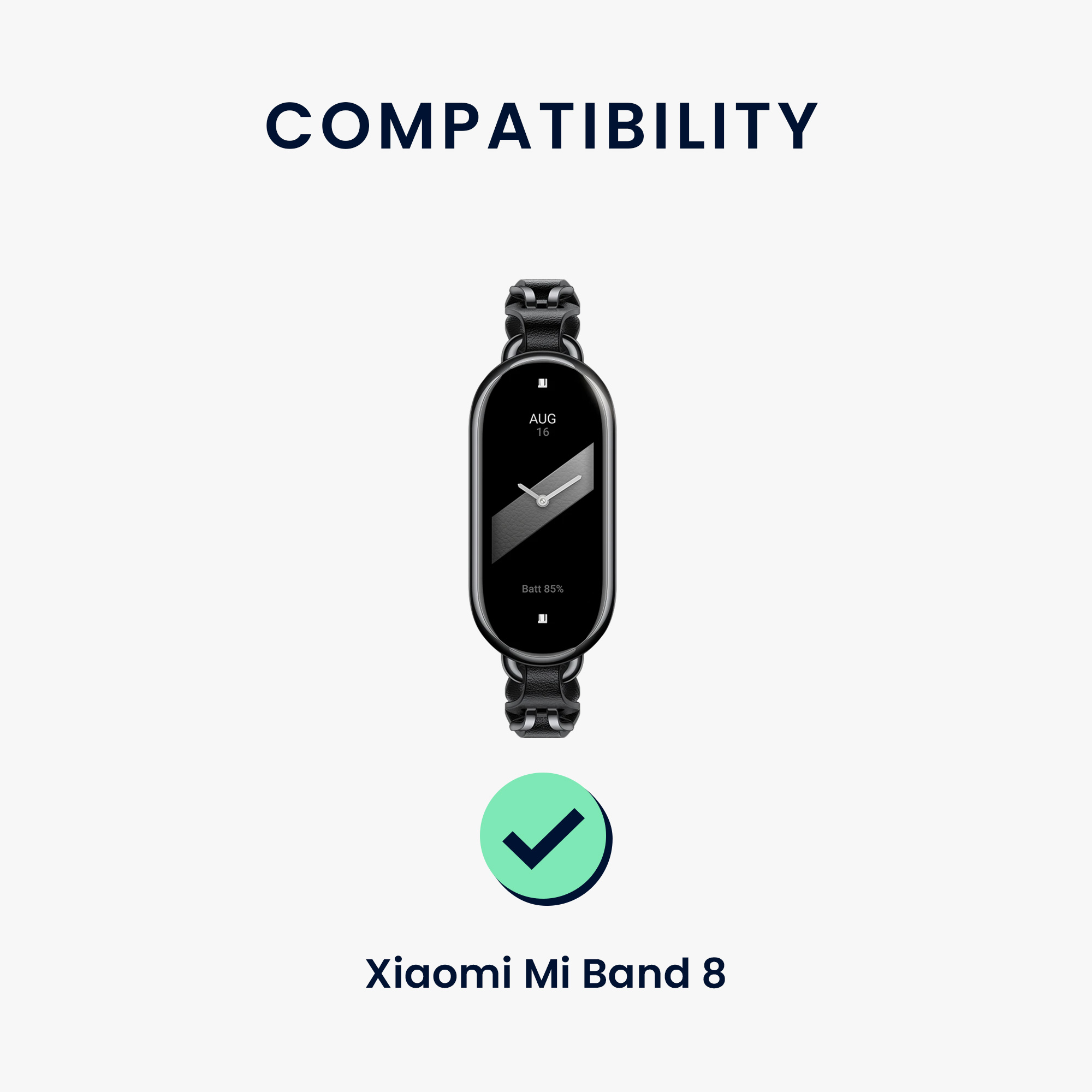 Řemínek Xiaomi Smart Band 10 / Smart Band 9 / 8 Wristband kwmobile - cat white