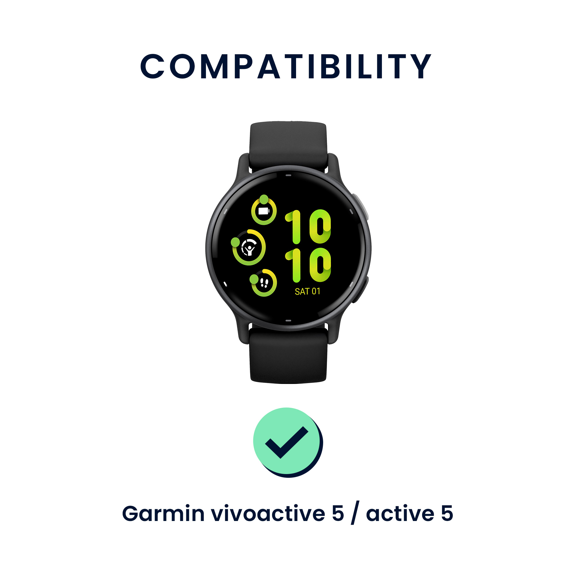 Řemínky pro Garmin vivoactive 5 / active 5 kwmobile silikonové - šedá / starorůžová