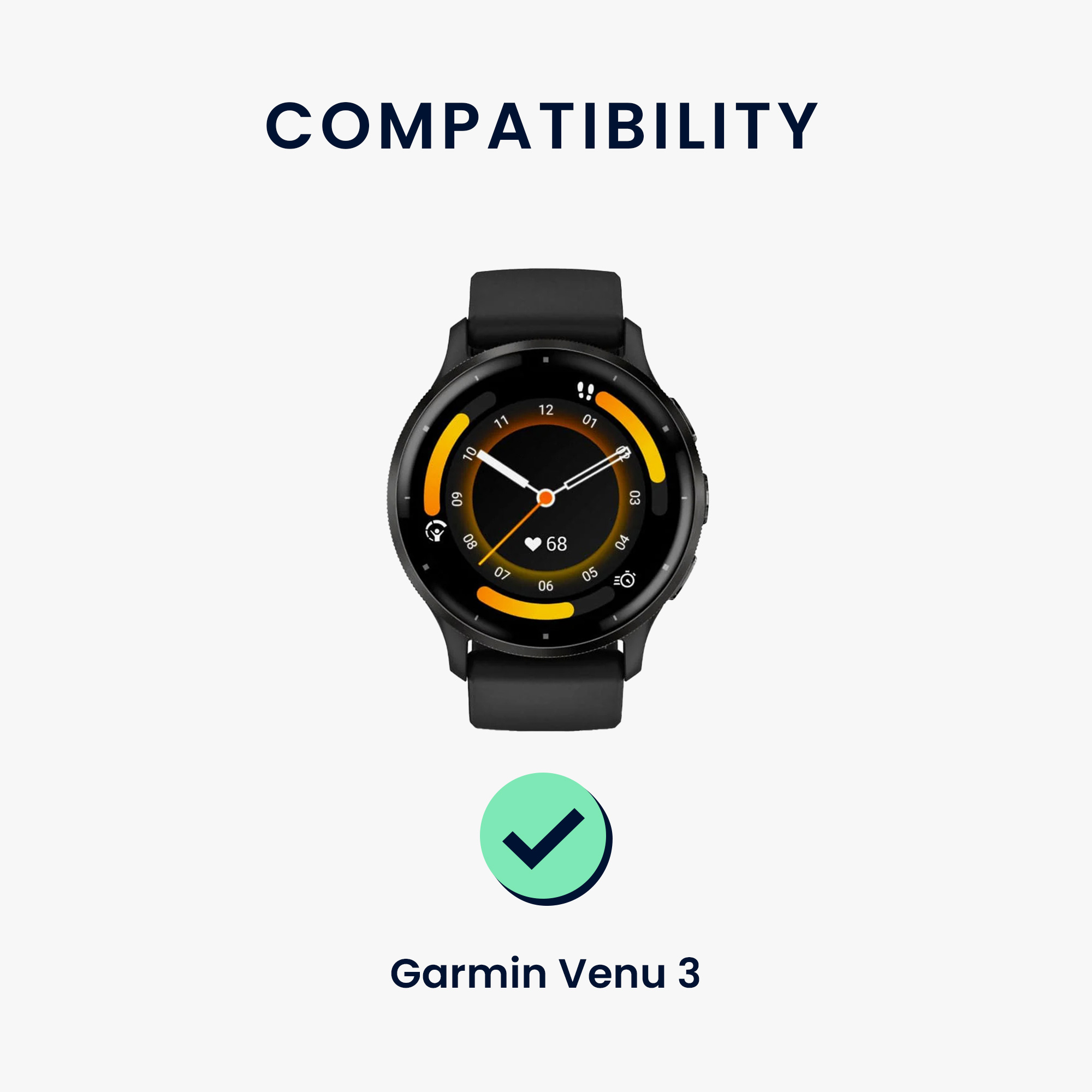 2 ks Řemínek kwmobile pro Garmin Venu 3 - starorůžová / pastelově zelená