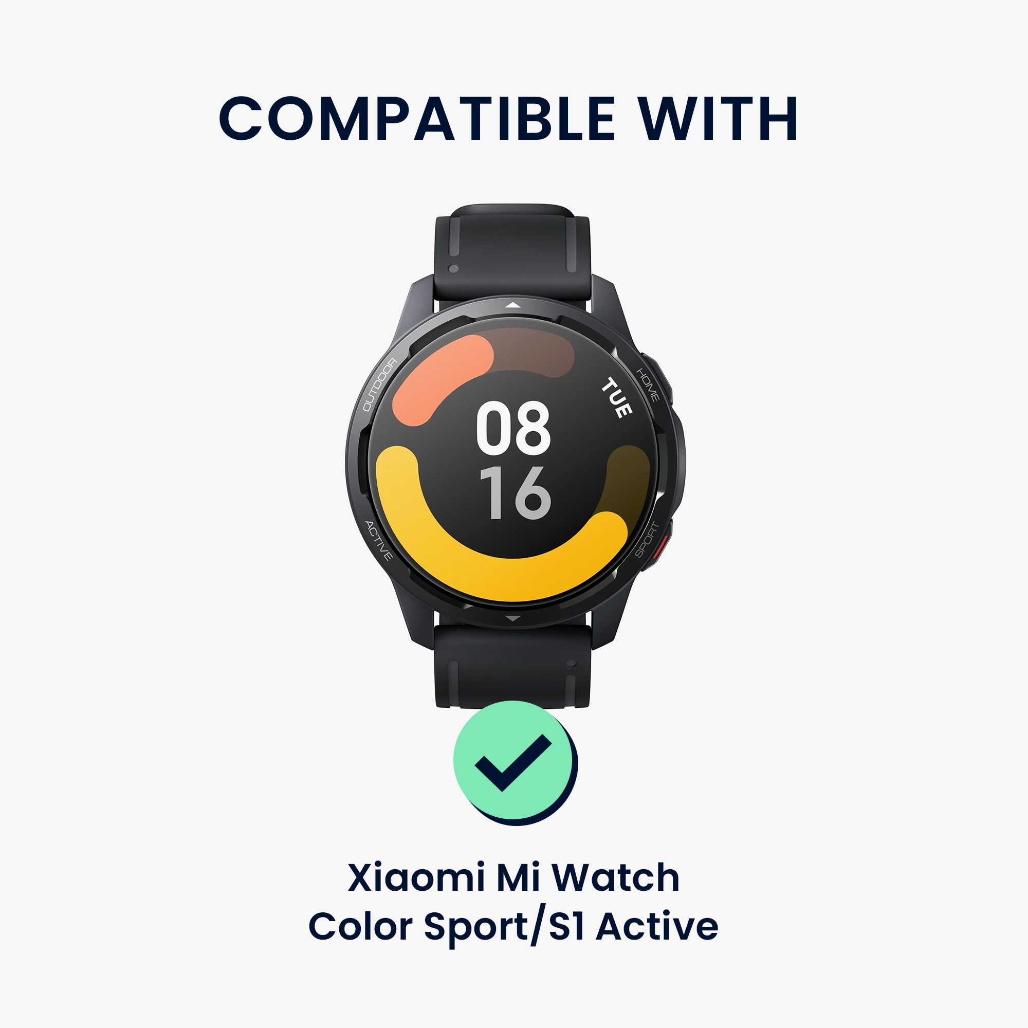 Řemínek na hodinky kwmobile silikonový pro Xiaomi Watch S4/S4 Sport/S3/S2/Watch S1 Active/Redmi Watch 5 Active, černá