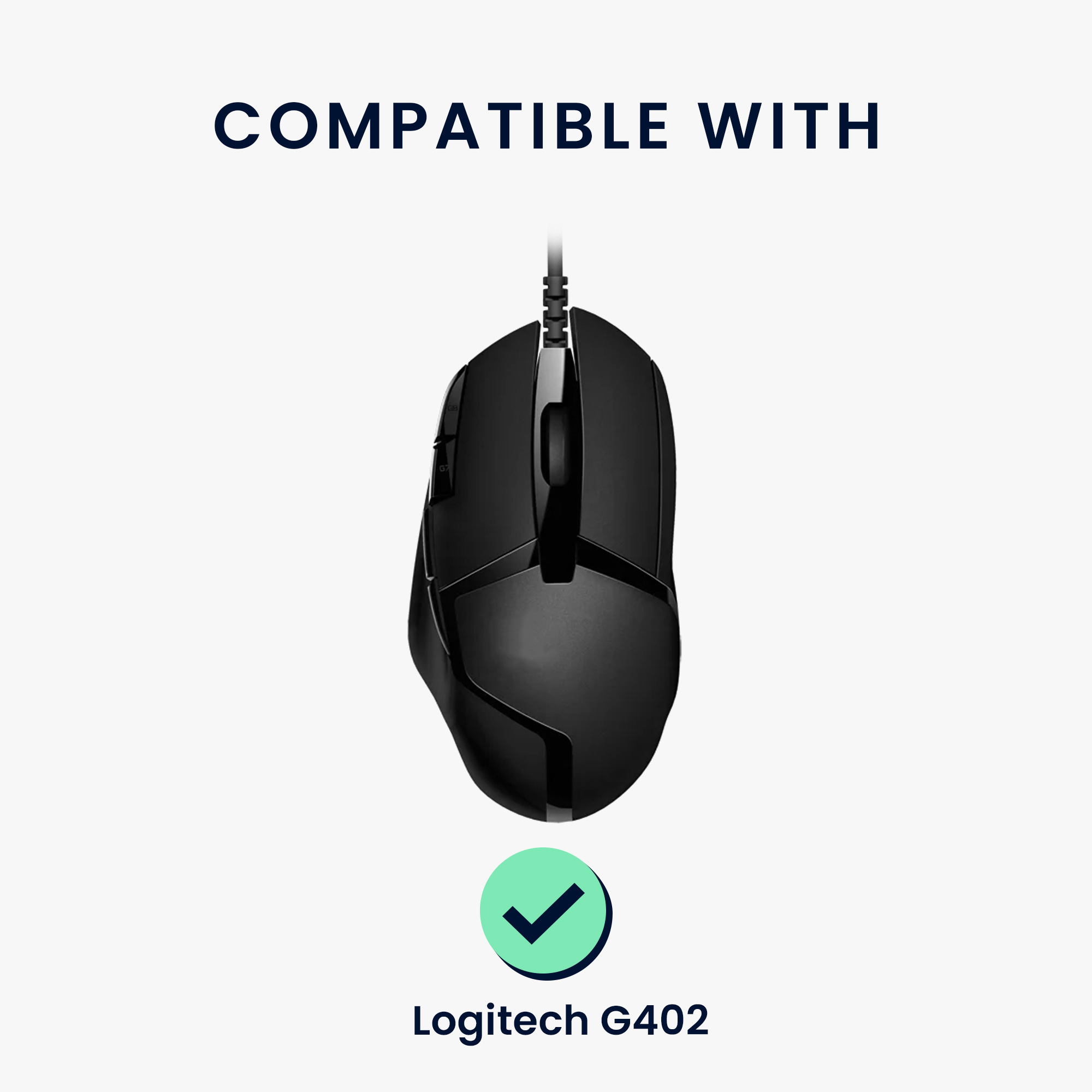 Náhradní nožičky na myš pro Logitech G402 Computer Mouse Skates Sticker kwmobile - černá