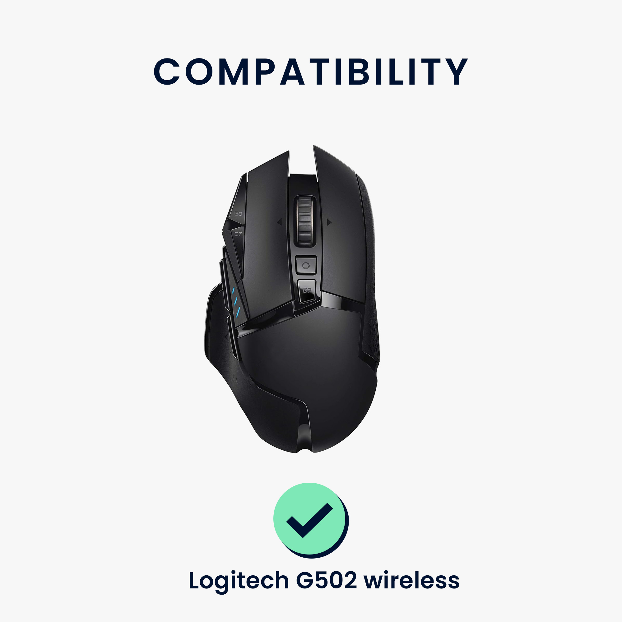 Náhradní kluzáky herní myš Logitech G502 wireless kwmobile bílá