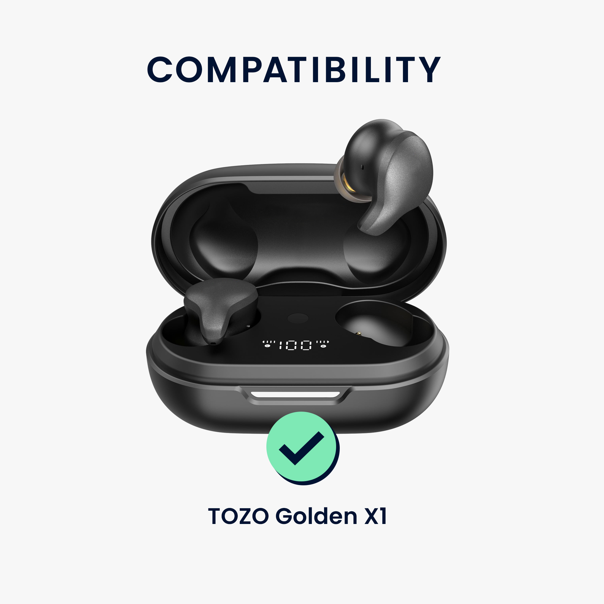 Pouzdro na sluchátka kwmobile pro TOZO Golden X1 - černá