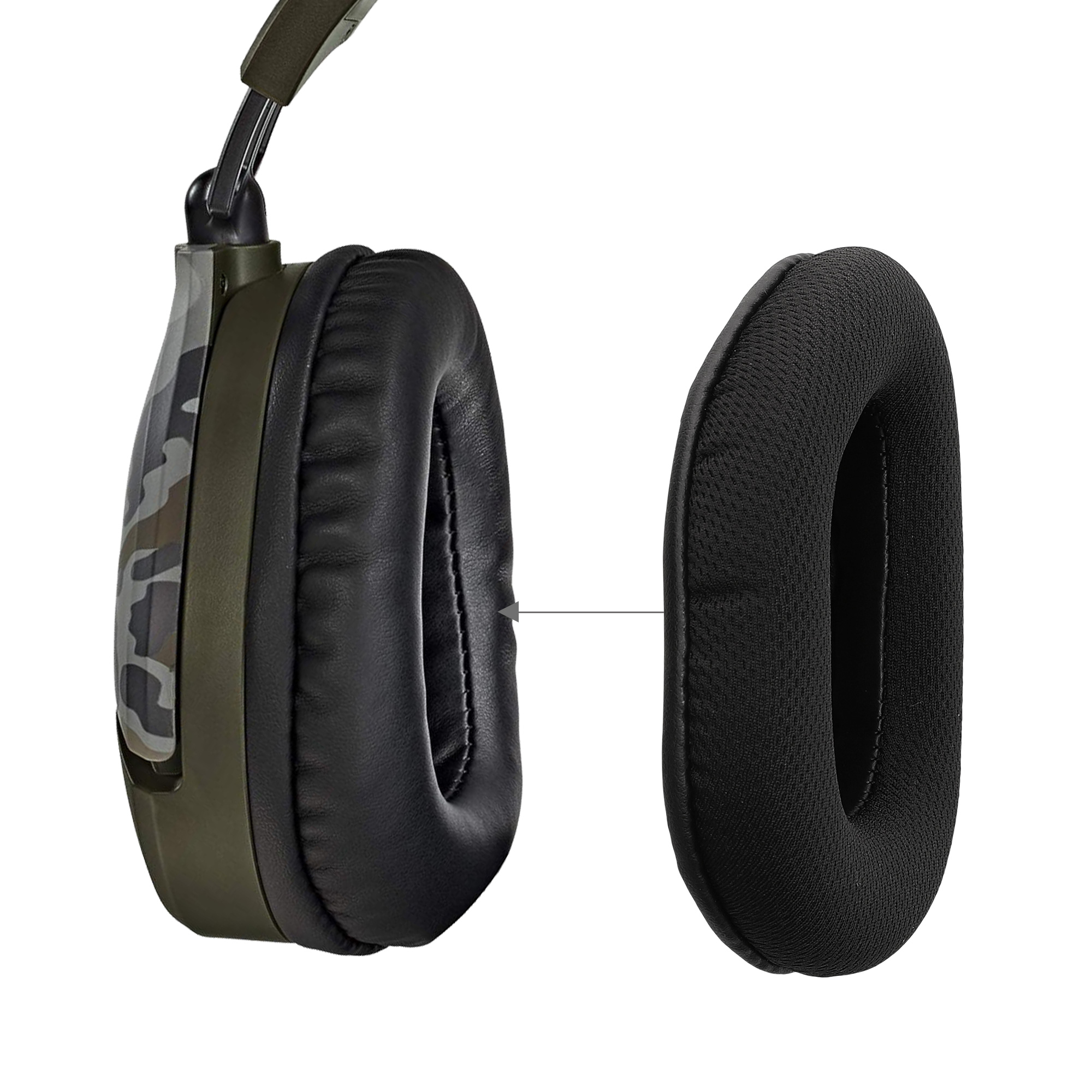 Náhradní náušníky na sluchátka TurtleBeach Recon 70 2 ks černo-bílé