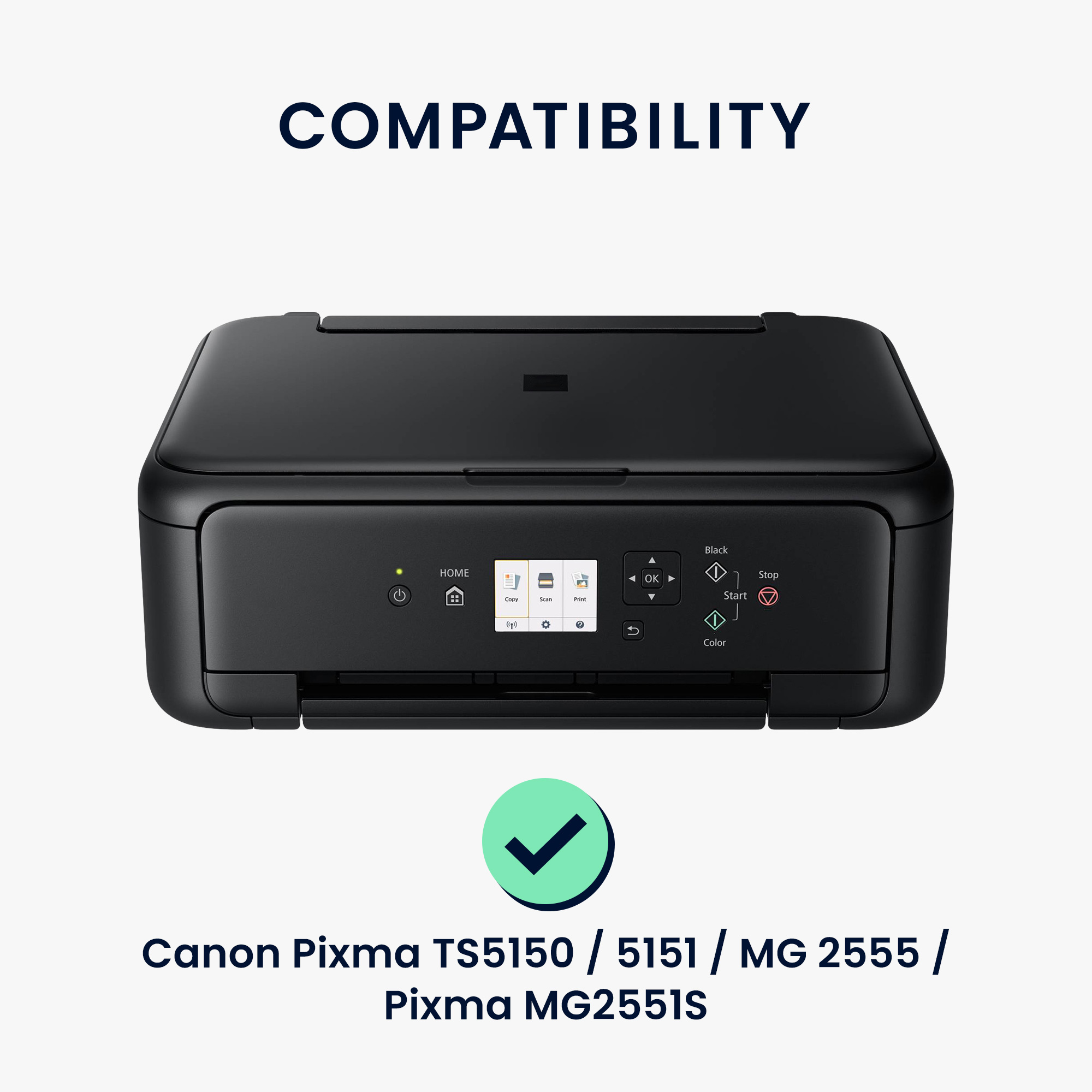 Ochranný kryt proti prachu pro Canon Pixma TS5150 / 5151 / MG 2555 / Pixma MG2551S kwmobile - šedá / černá
