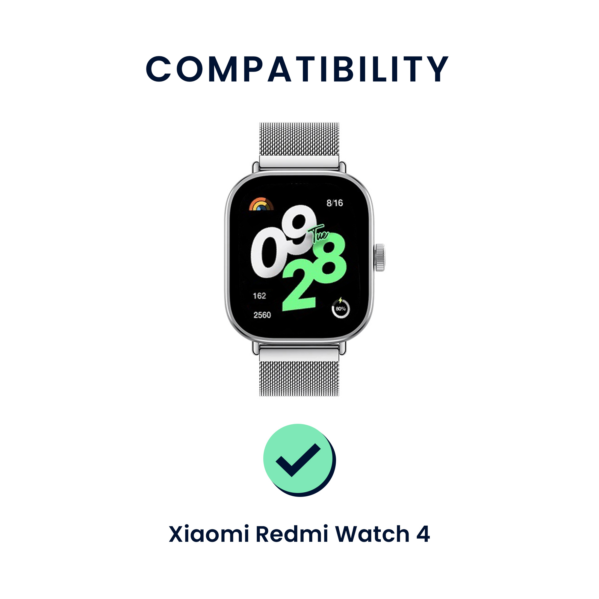 kwmobile řemínek k hodinkám Redmi Watch 4 / Watch 5 / Watch 5 eSIM - černá / tmavě zelená