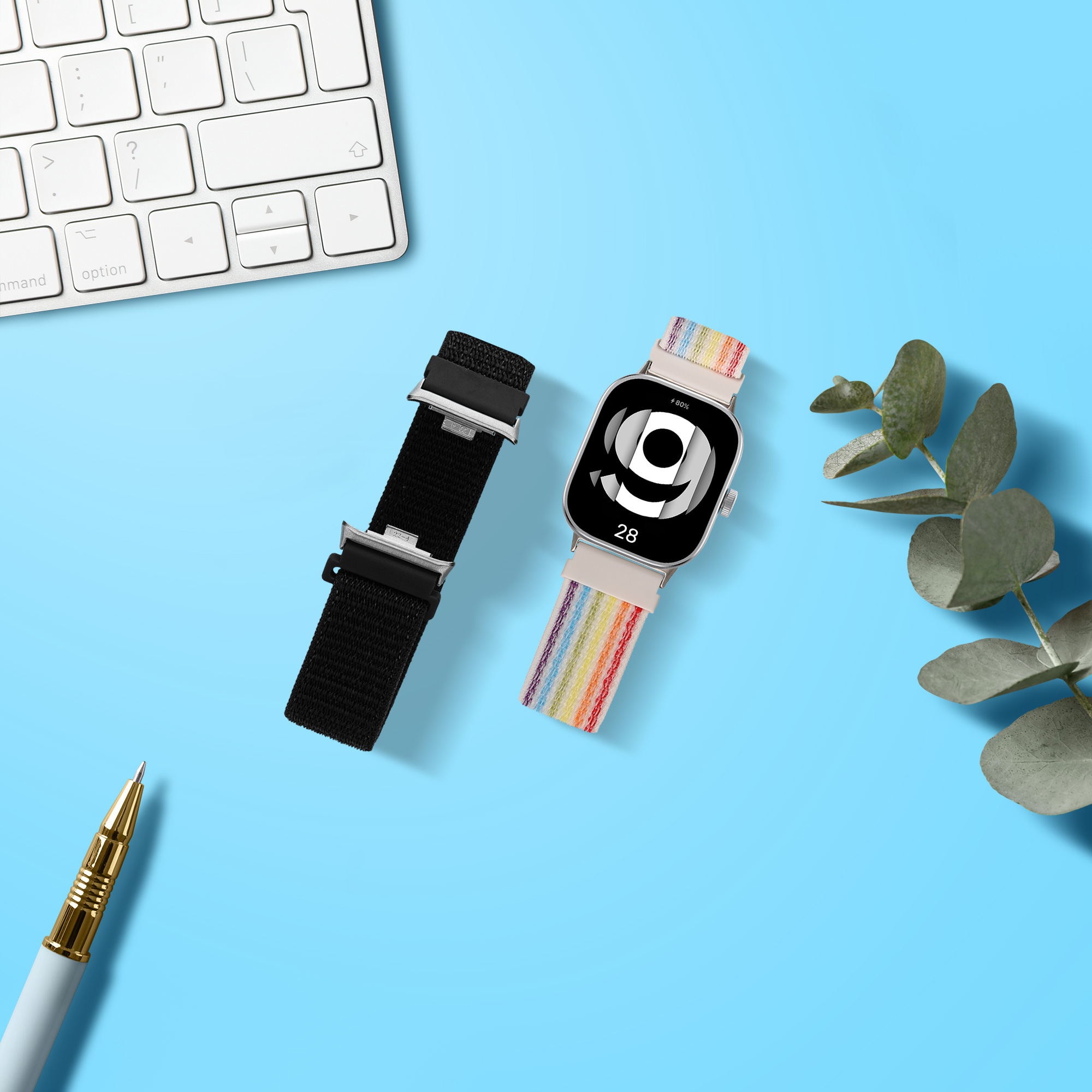 2x nylonový řemínek pro Xiaomi Redmi Watch 4 / Band 8 Pro kwmobile nylonové - černá / více barev