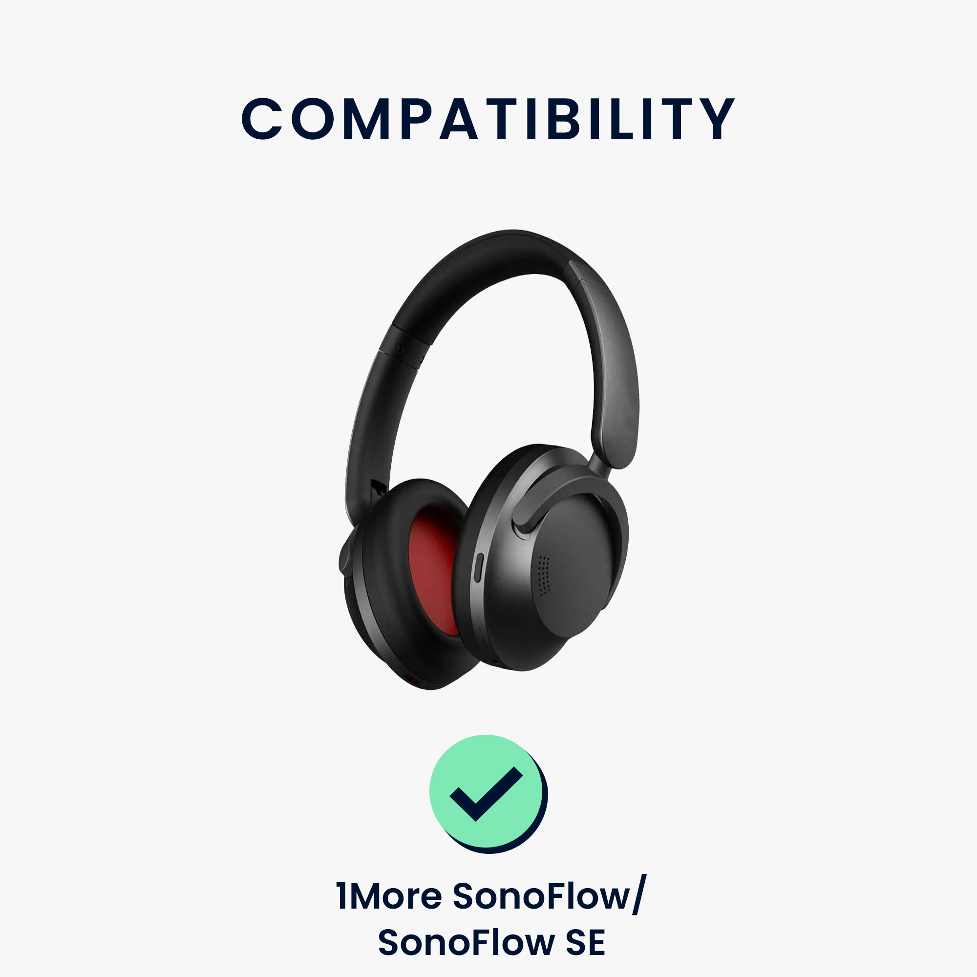 Náhradní náušníky kwmobile pro 1More SonoFlow / SonoFlow SE Replacement Ear Pads, tmavě modrá