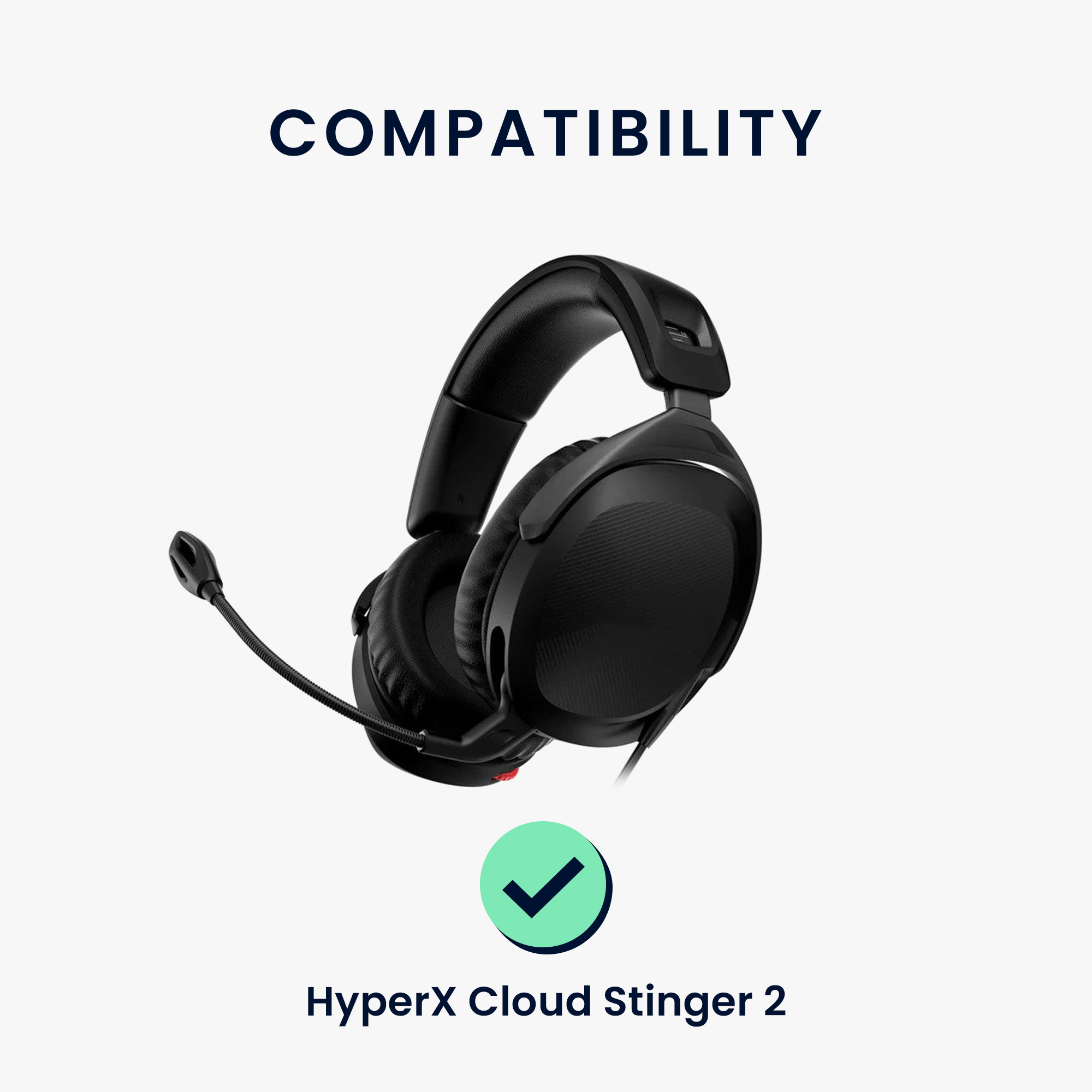 2x Náušníky na sluchátka kwmobile pro HyperX Cloud Stinger 2 Ear Pads - černá / Neon Green