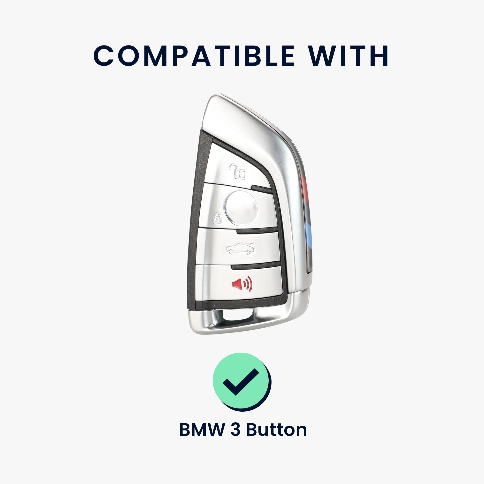 Tpu pouzdro na klíč od auta BMW 3 tlačítka Smart Key protiskluzové černo-transparentní