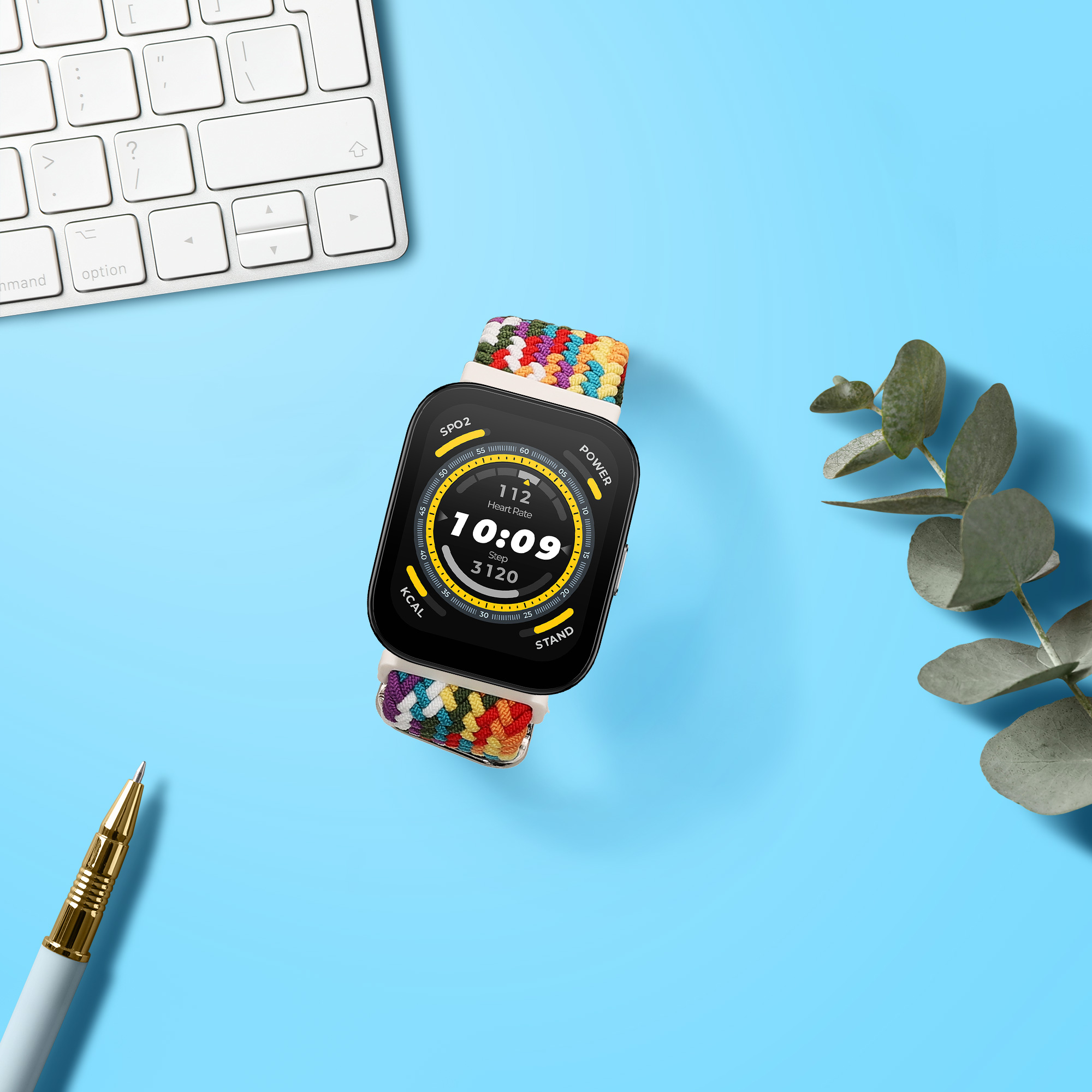 Řemínek 22mm Amazfit Bip 6/Bip 5 Unity/Bip 5/GTS 3/Balance 2... 22mm kwmobile nylon vícebarevný