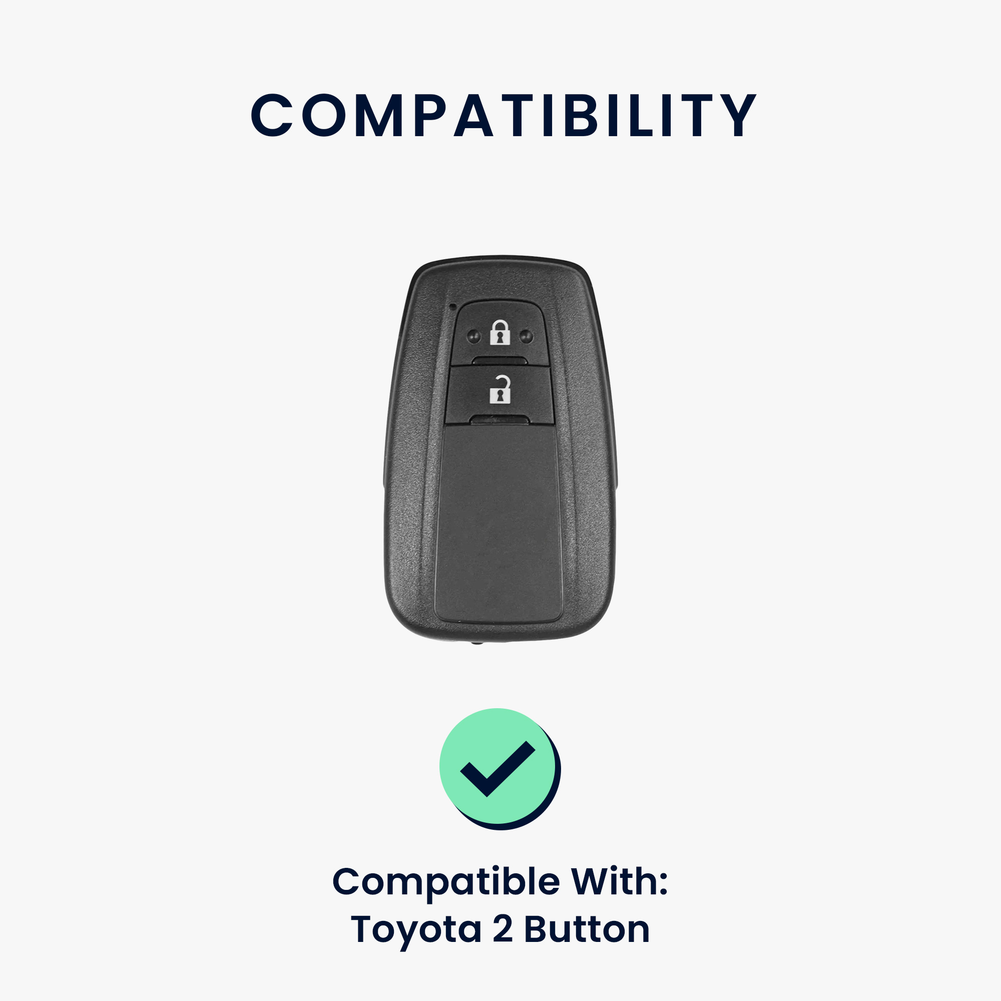 Pouzdro na klíč od auta Toyota 2 Button Car Key Smart Key kwmobile - matná černá/černá