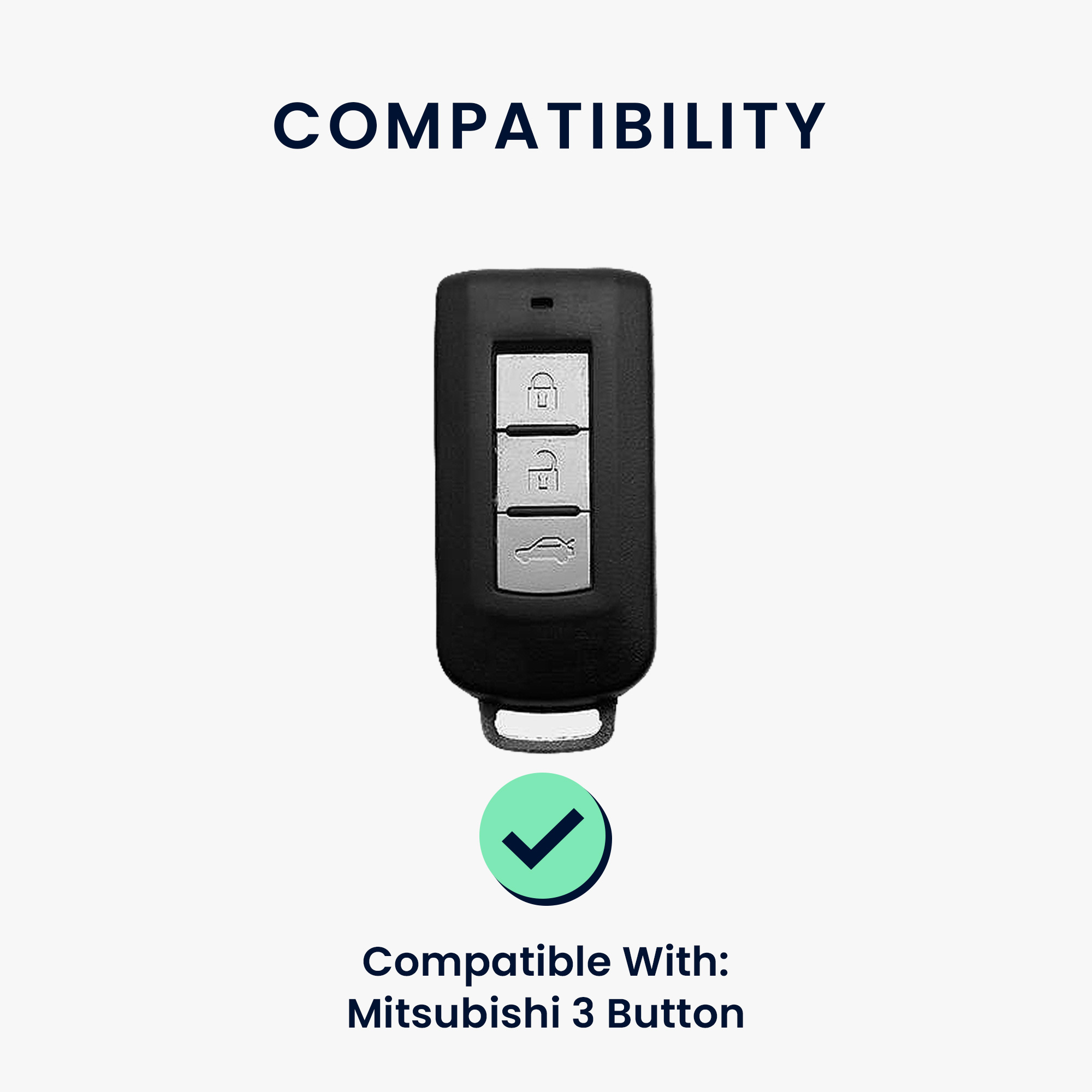 Pouzdro na autoklíč kwmobile pro Mitsubishi 3-button - Matná černá / černá
