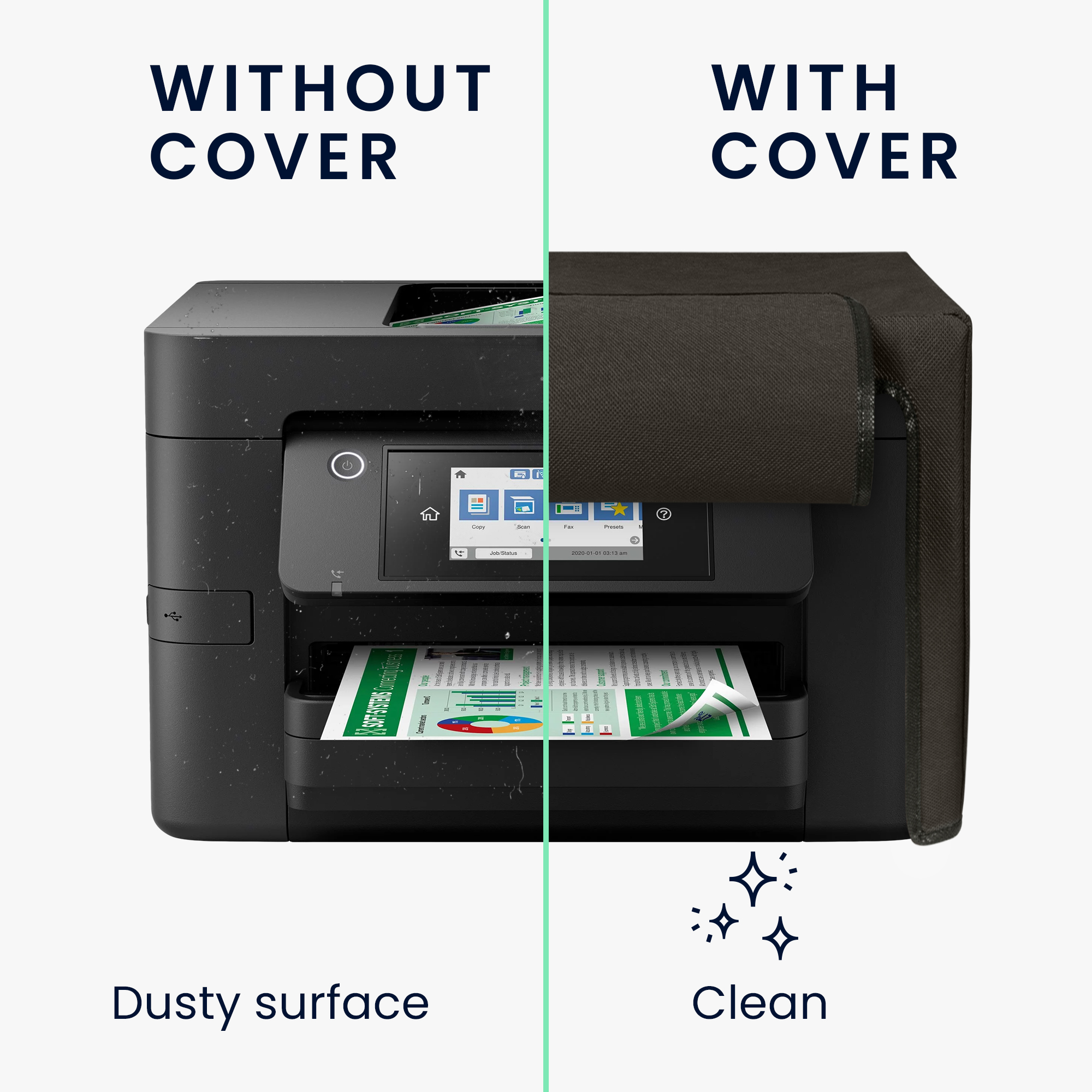 Ochranný kryt proti prachu pro Epson Workforce WF-4820 kwmobile - tmavě šedá