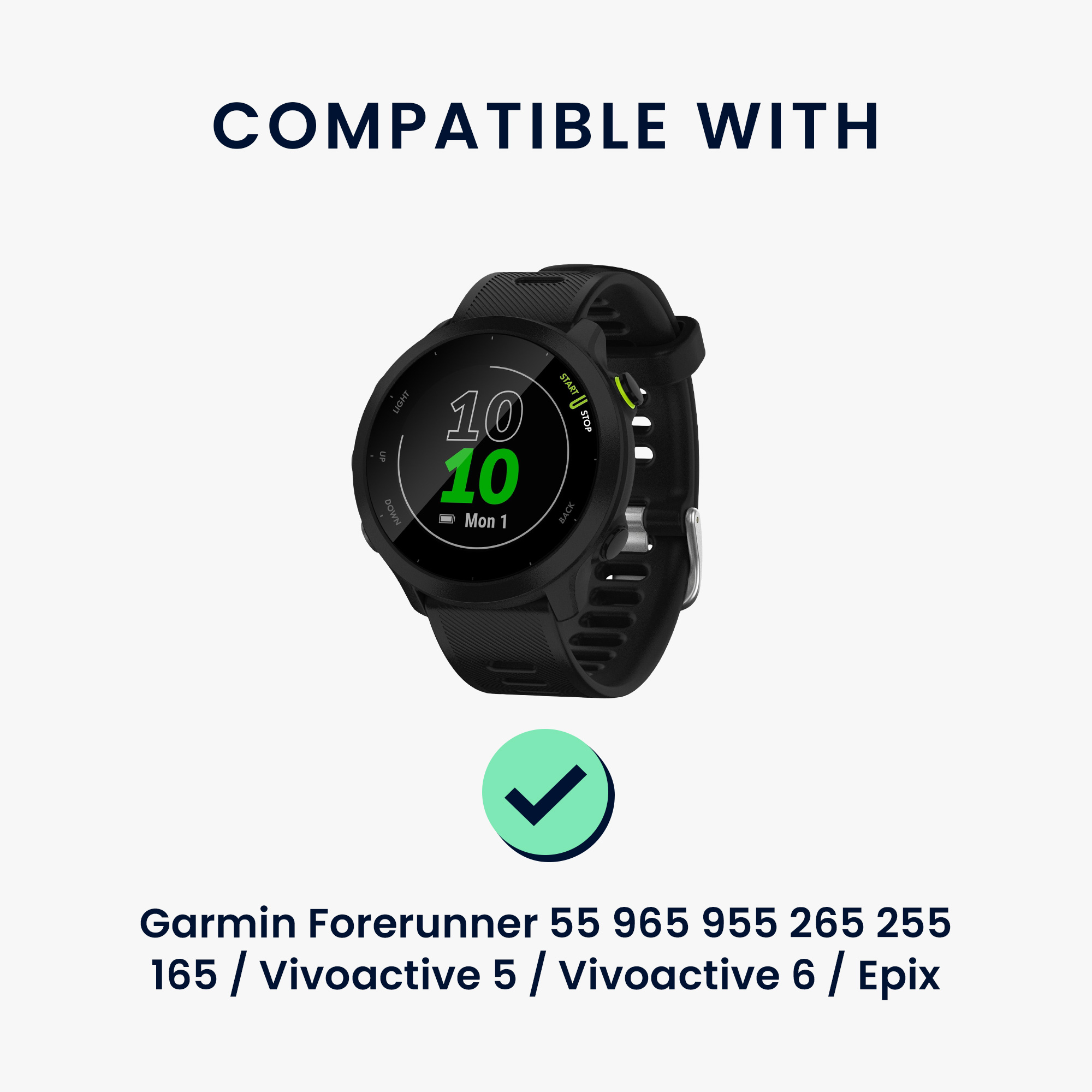 Nabíjecí kabel Garmin Forerunner 55 / 965 / kwmobile USB-A černý
